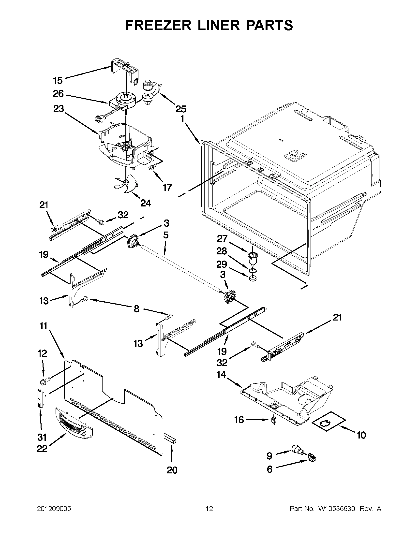 06 - FREEZER LINER PARTS