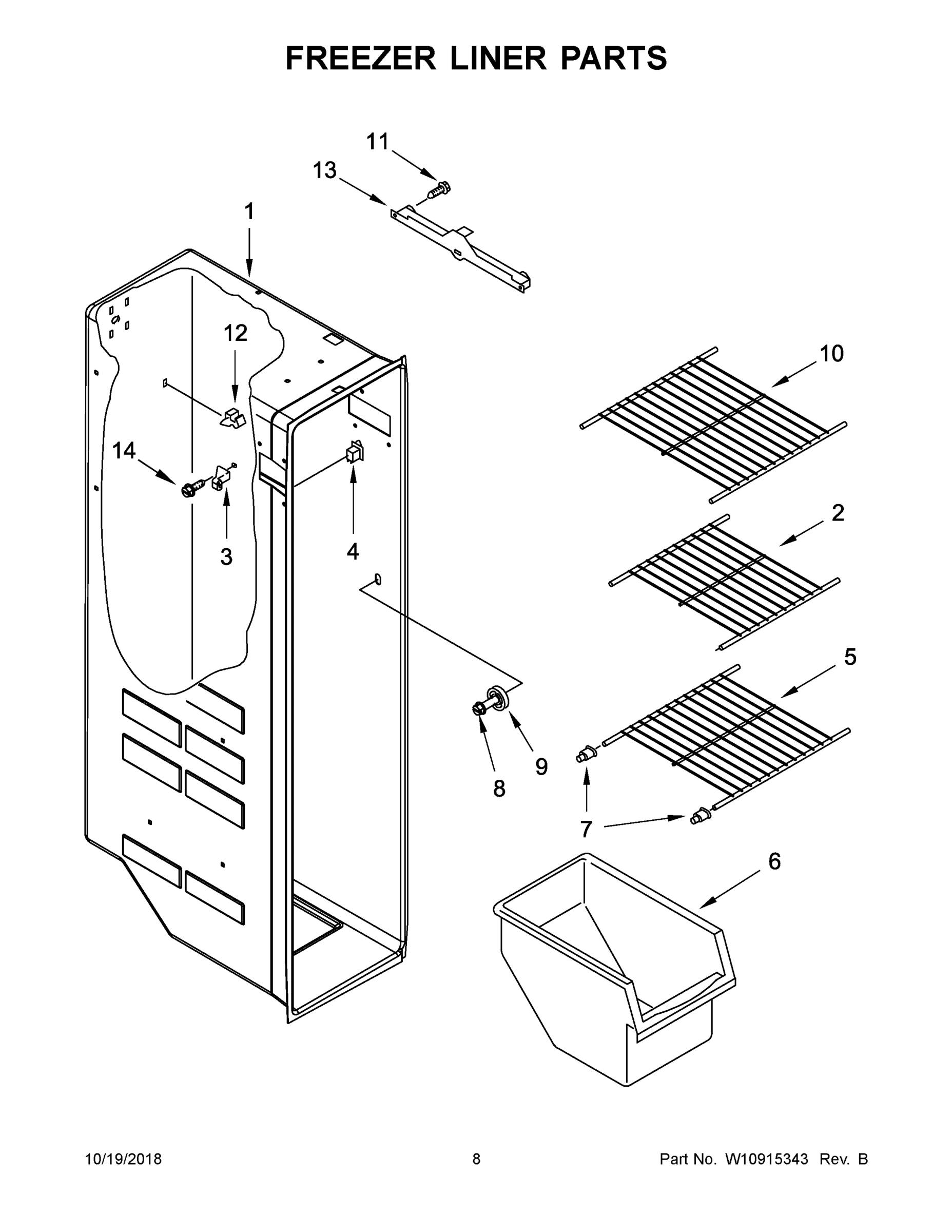 05 - FREEZER LINER PARTS