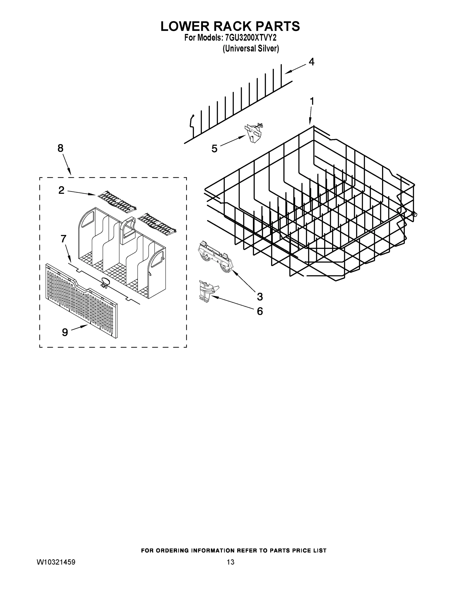 11 - LOWER RACK PARTS
