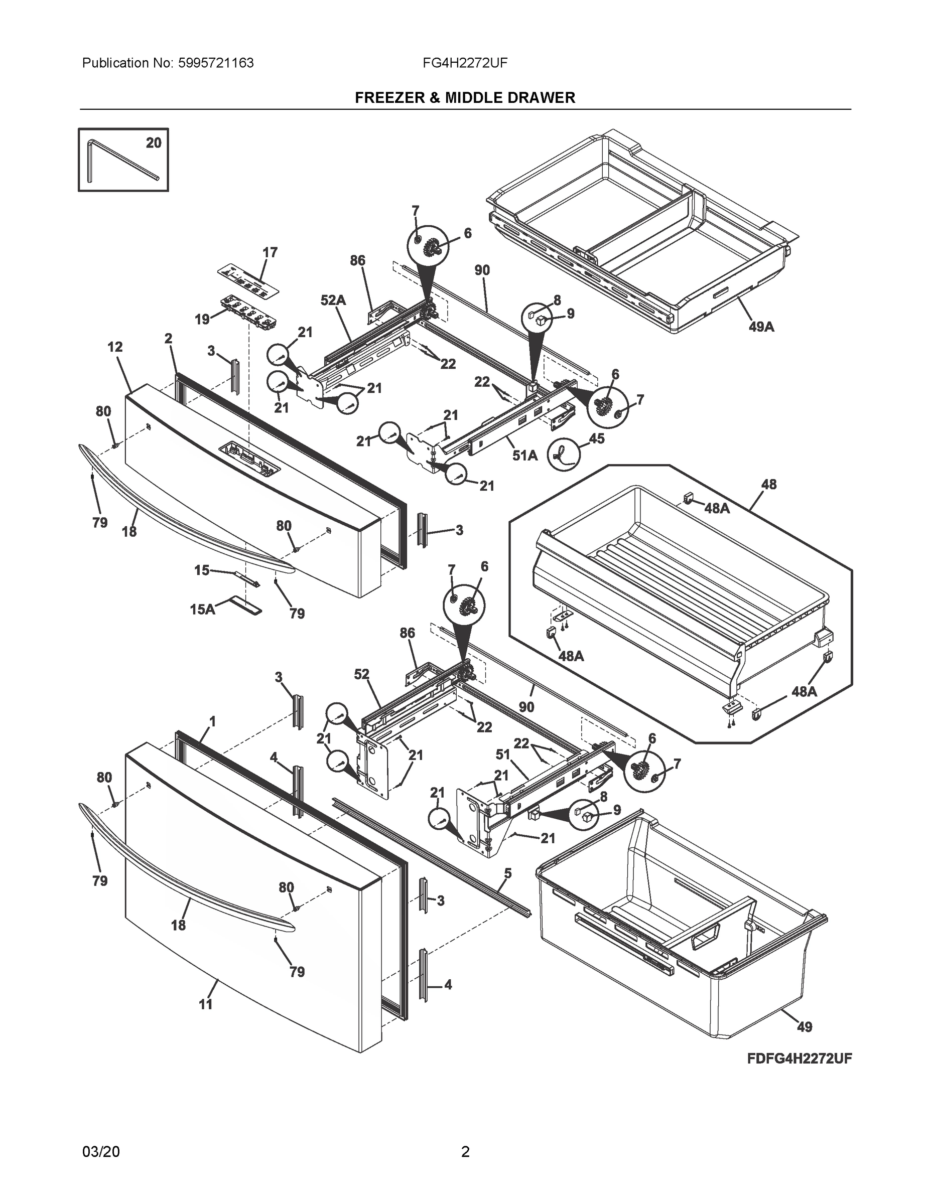 02 - FREEZER & MIDDLE DRAWER
