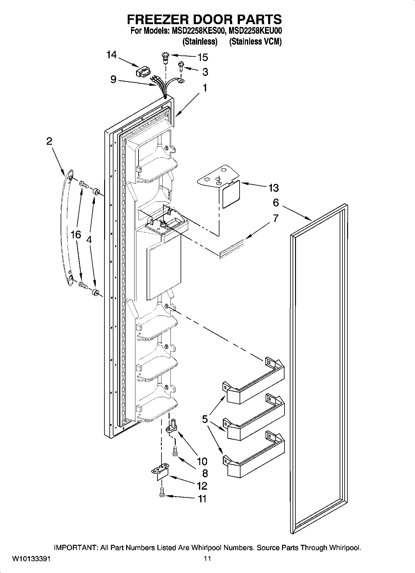 07 - FREEZER DOOR PARTS