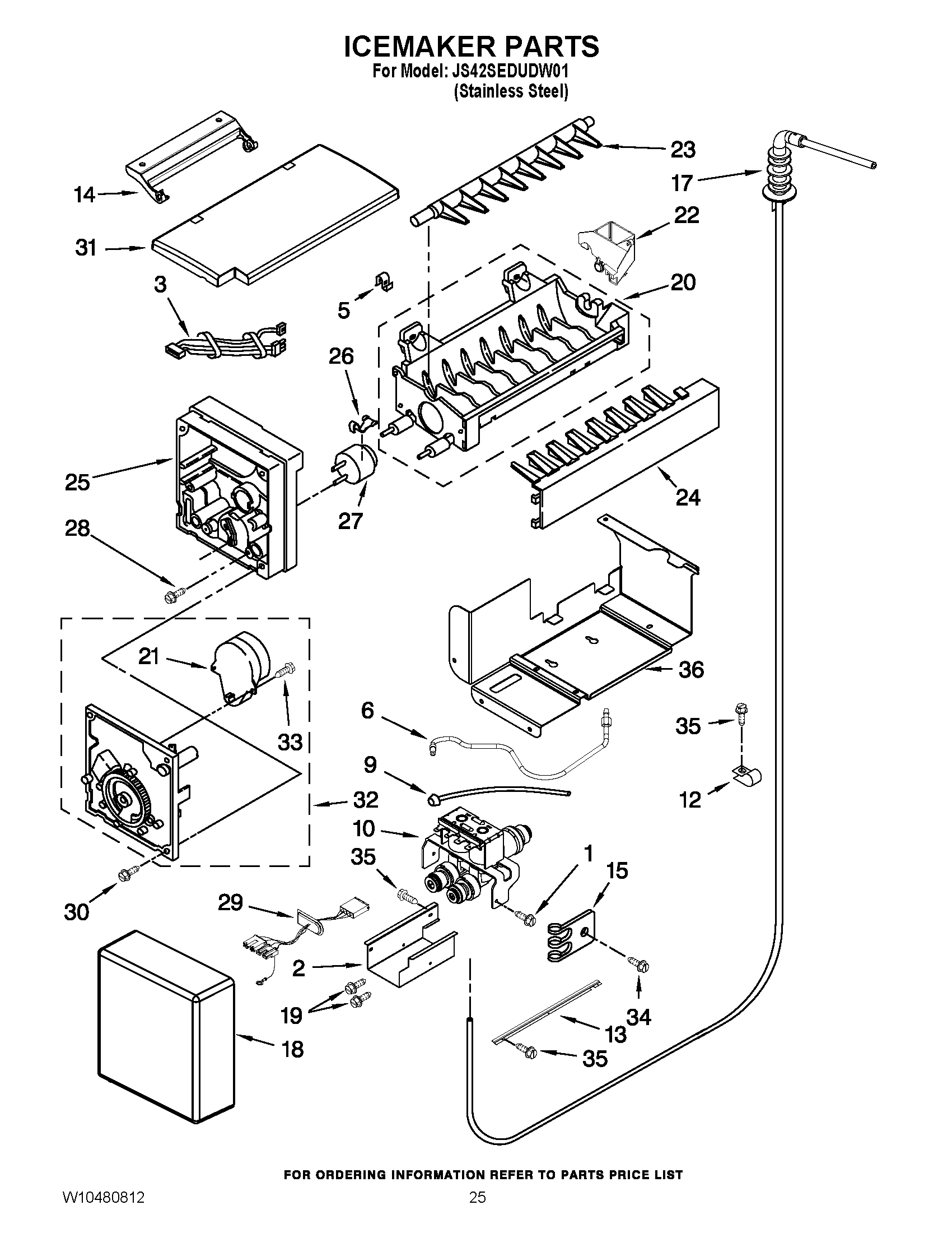 15 - ICEMAKER PARTS