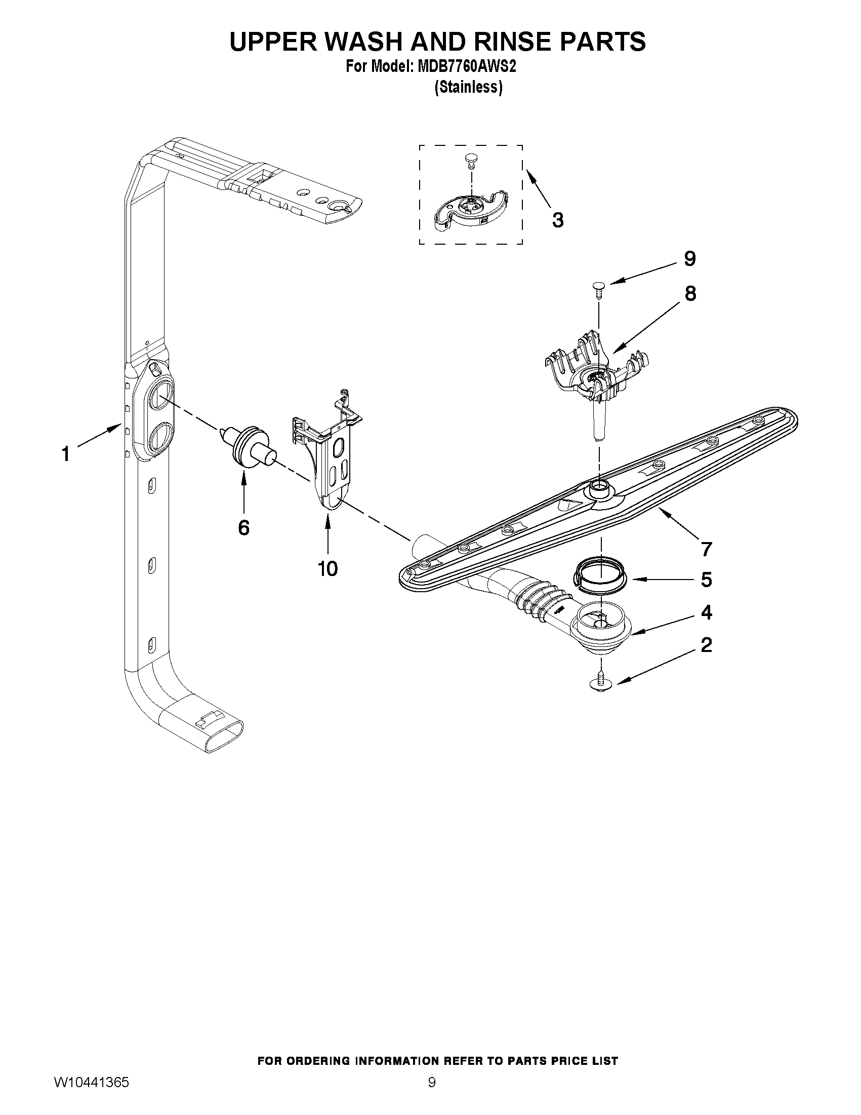 07 - UPPER WASH AND RINSE PARTS