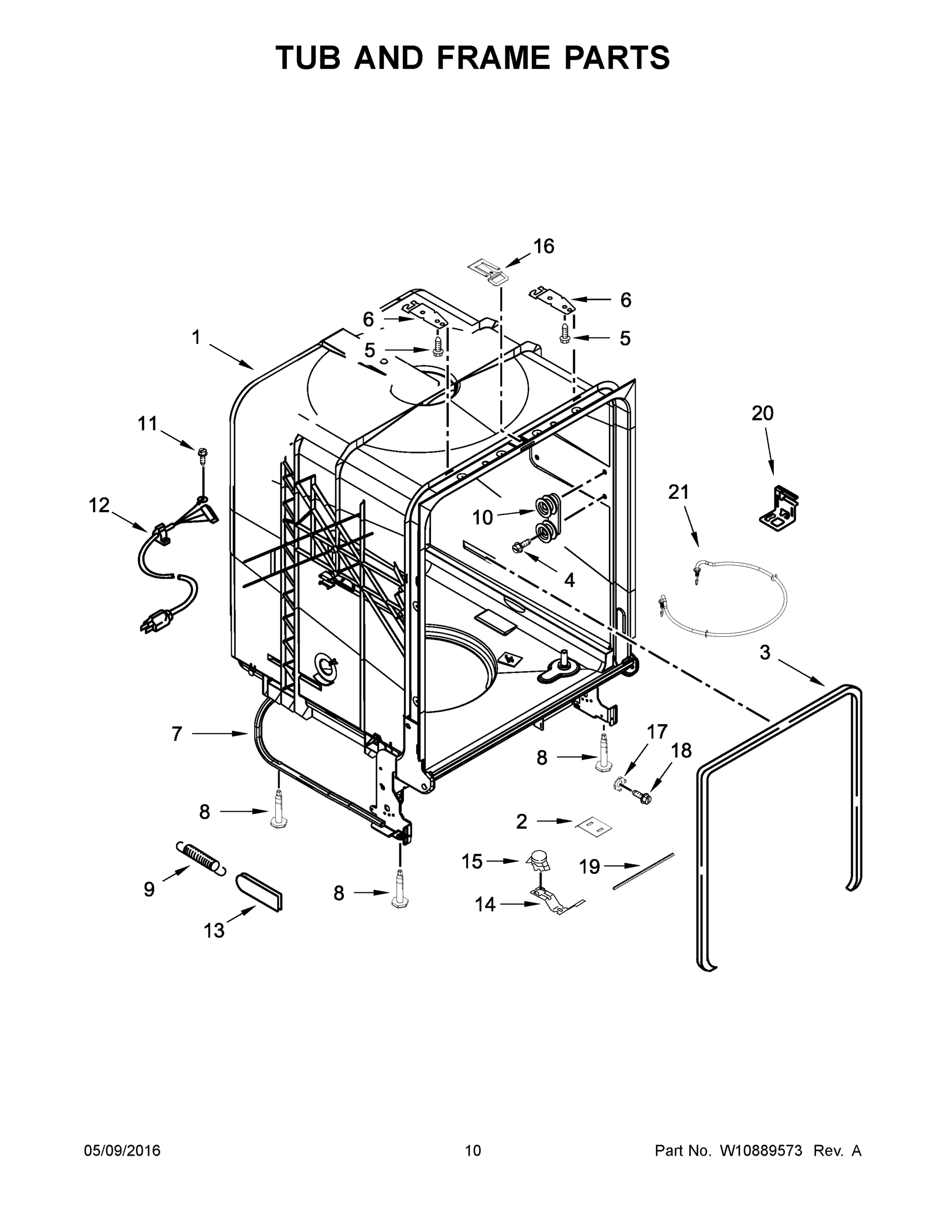 06 - TUB AND FRAME PARTS