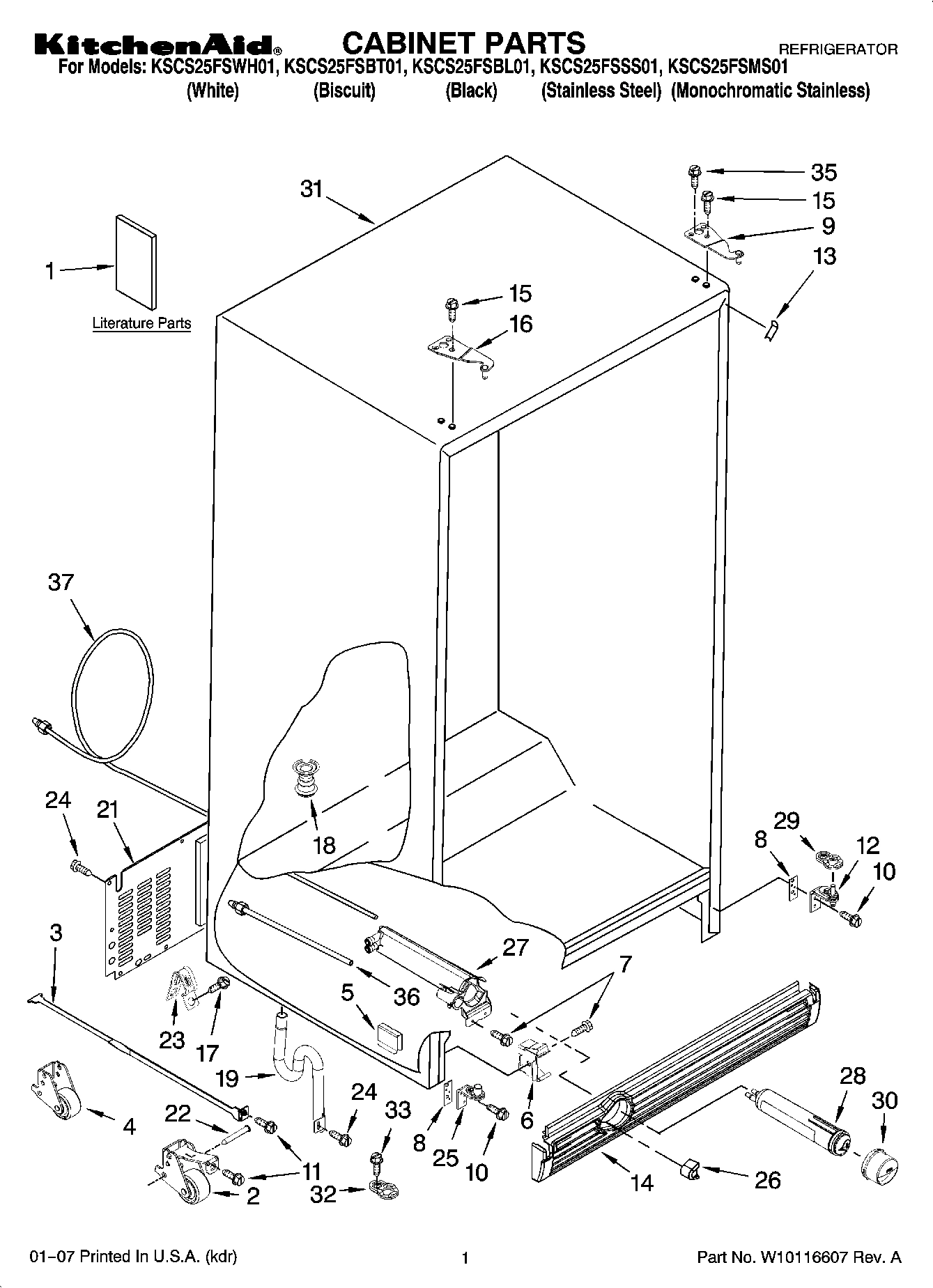 01 - CABINET PARTS