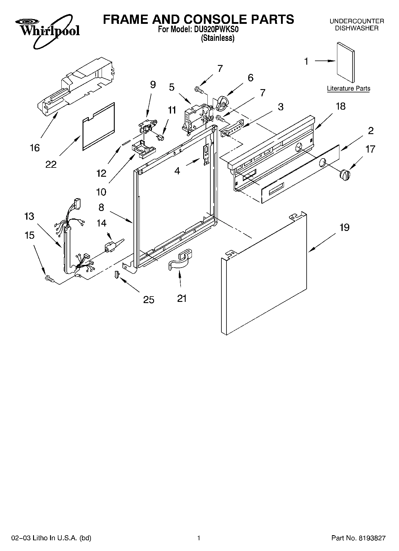 01 - FRAME AND CONSOLE PARTS