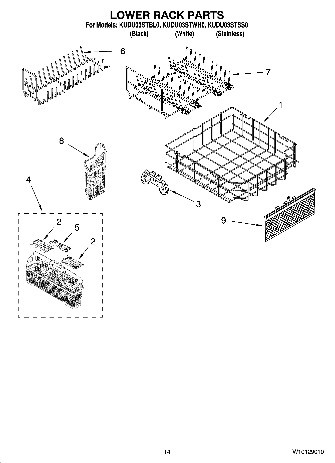 11 - LOWER RACK PARTS