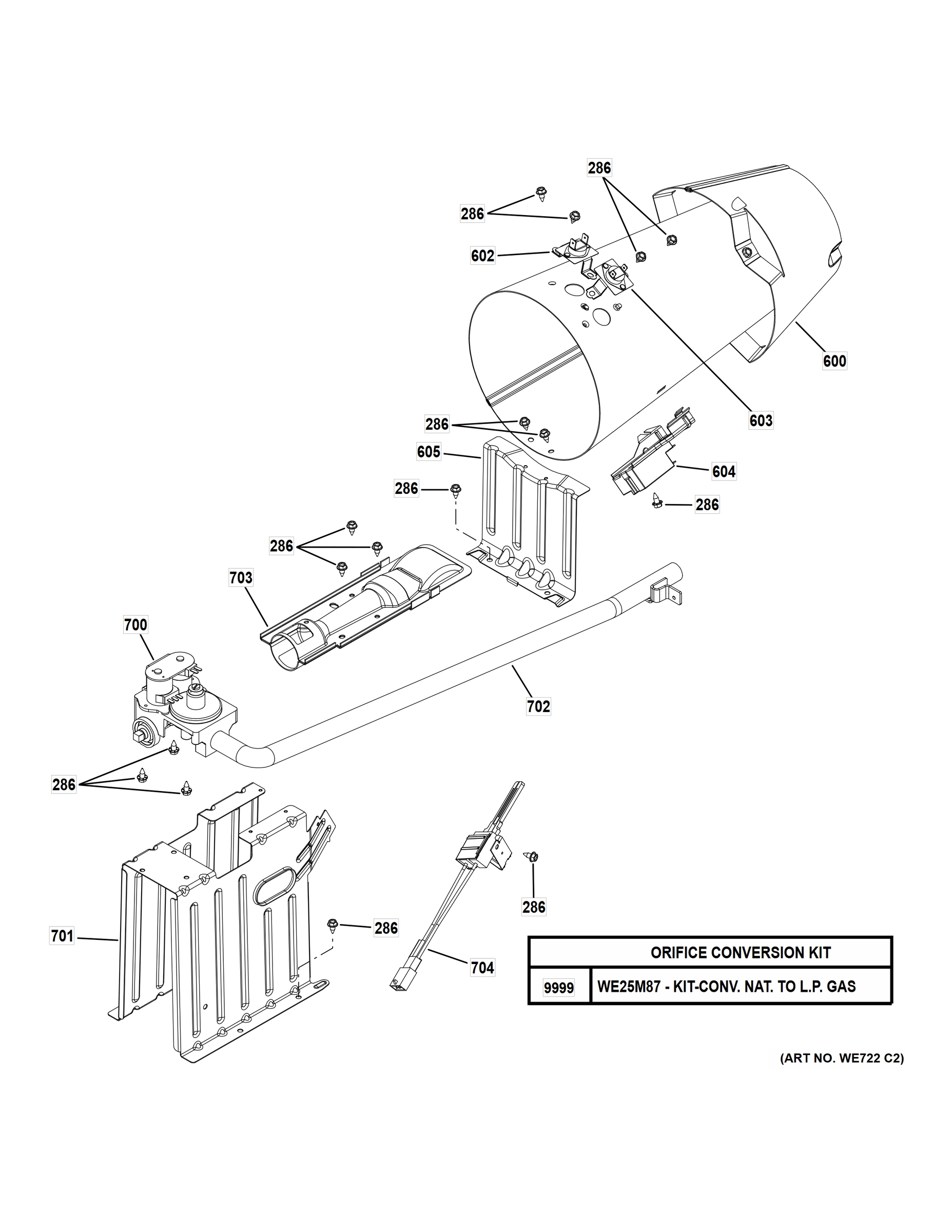 GAS VALVE & BURNER ASSEMBLY