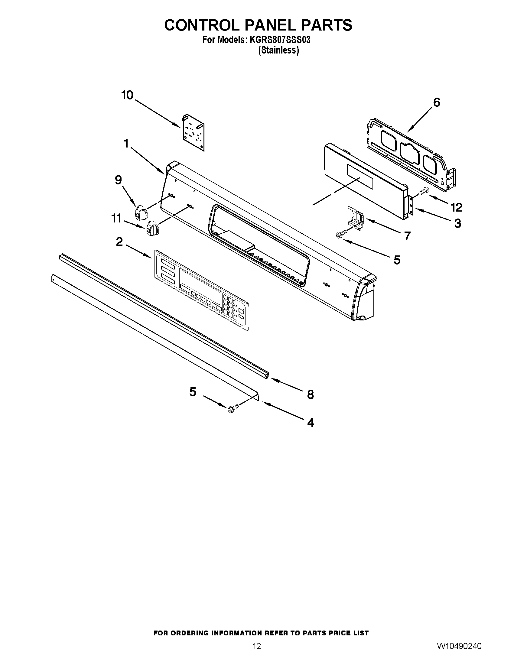 09 - CONTROL PANEL PARTS