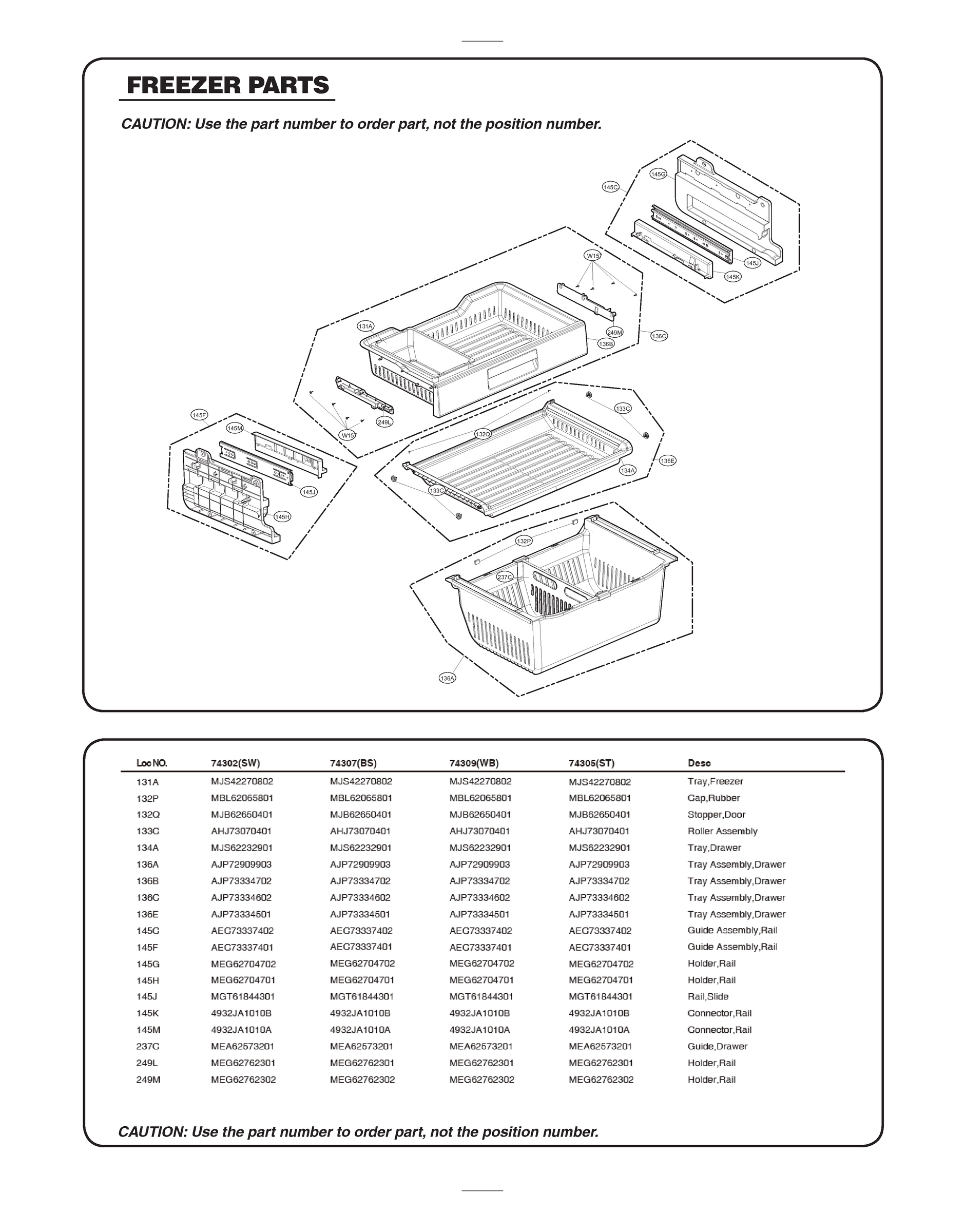 FREEZER PARTS