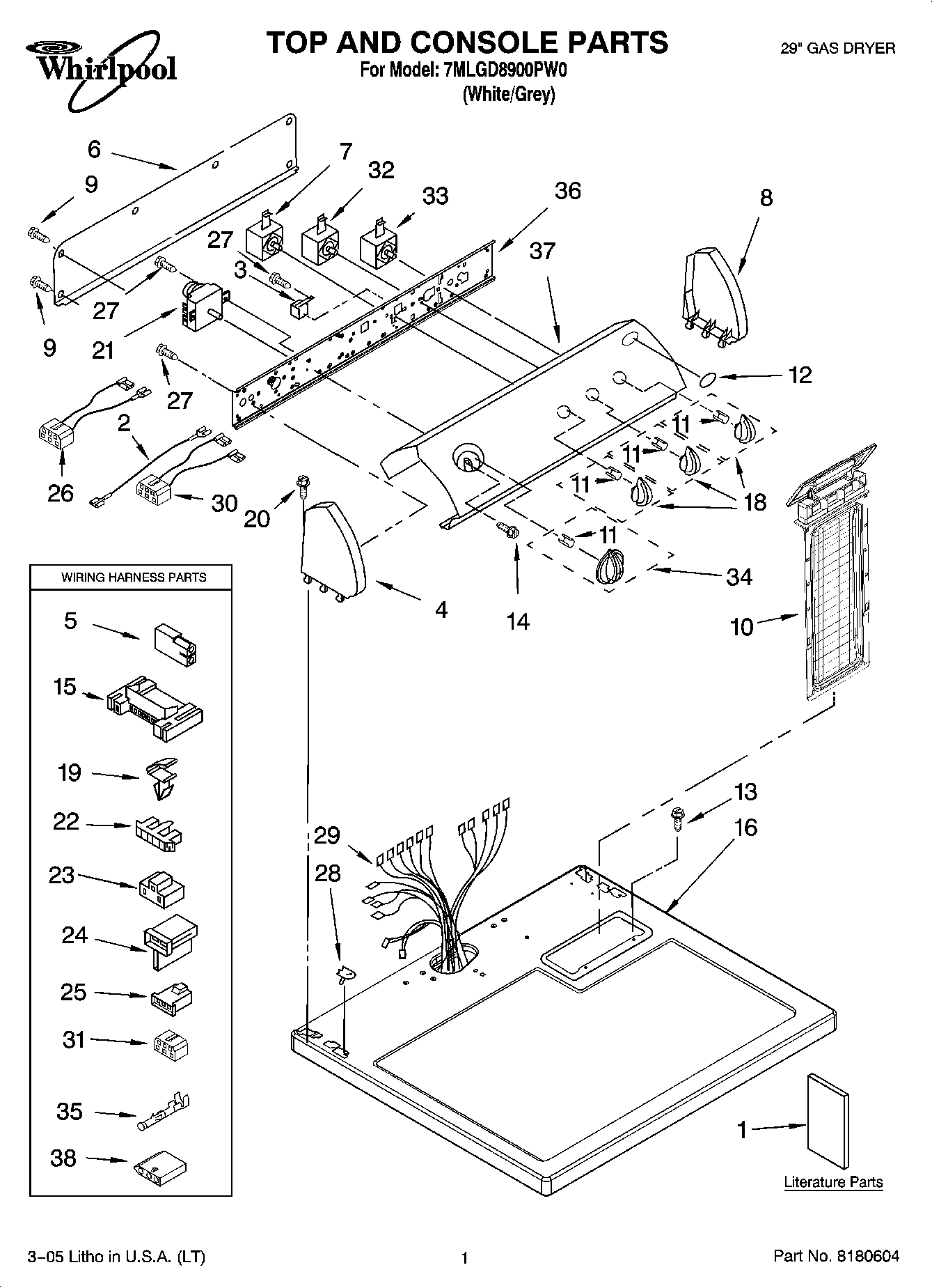 01 - TOP AND CONSOLE PARTS