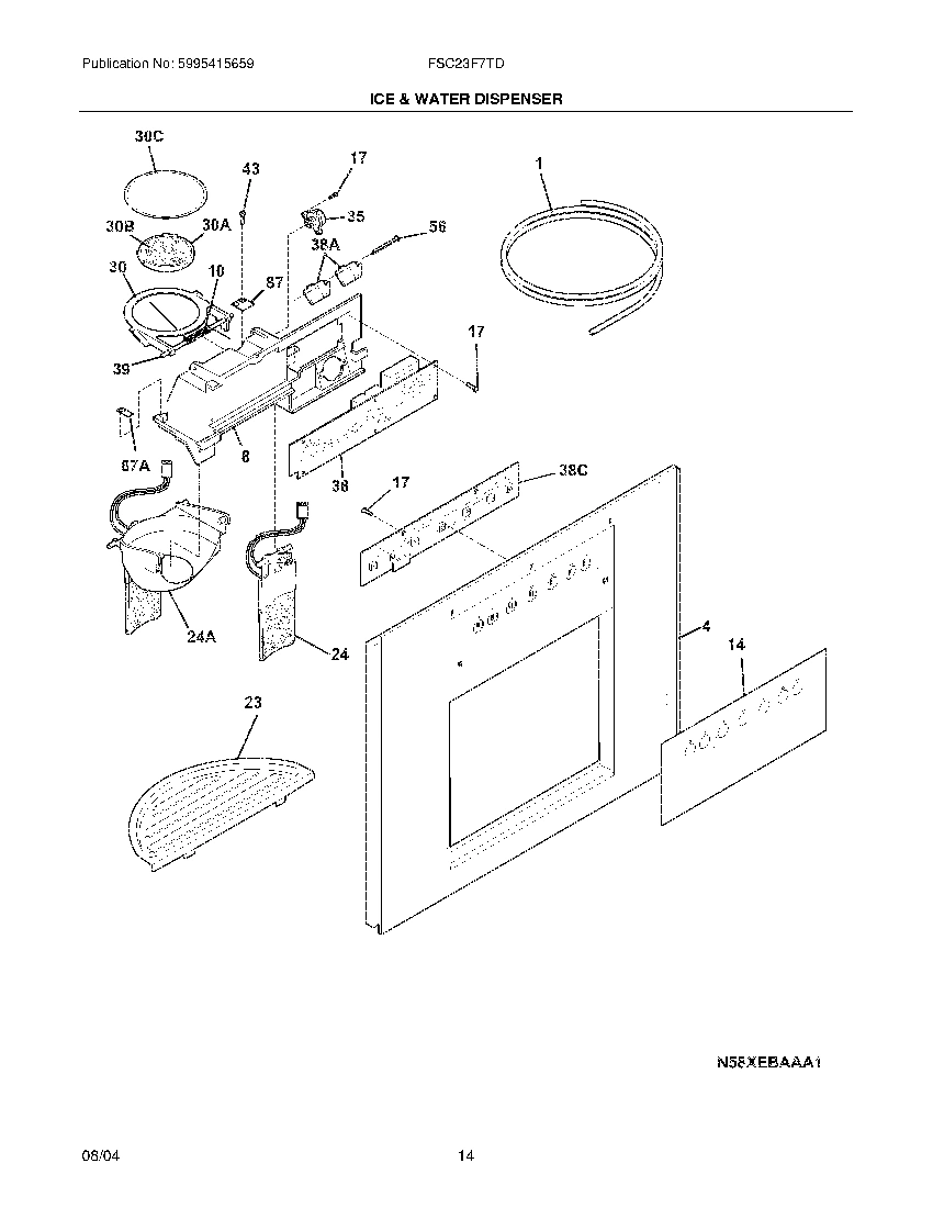 15 - ICE & WATER DISPENSER