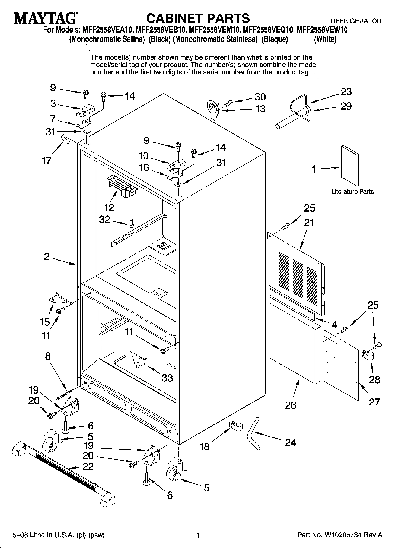 01 - CABINET PARTS