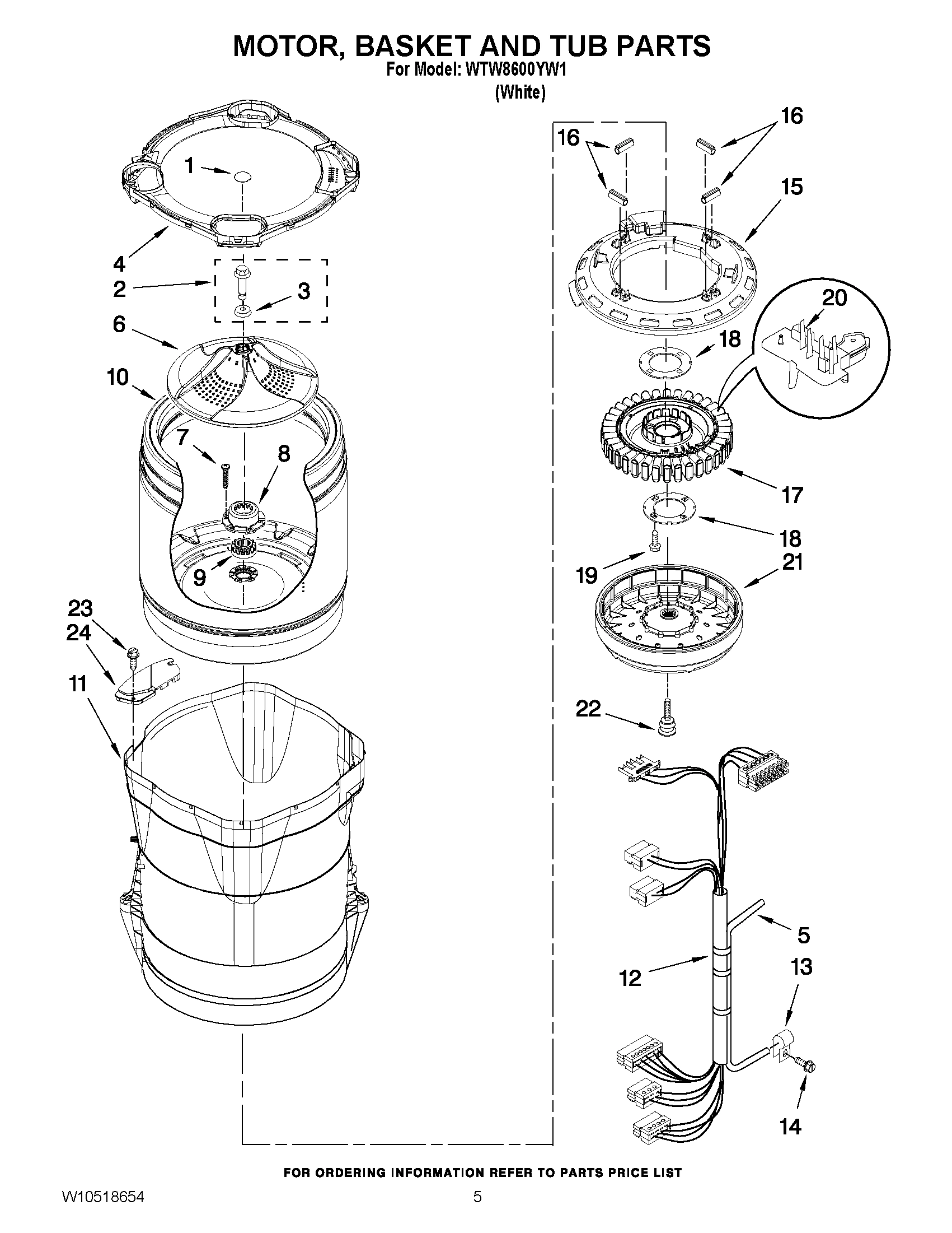 03 - MOTOR, BASKET AND TUB PARTS