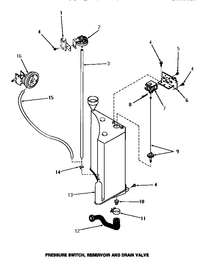 18 - PRESSURE SWITCH, RESERVOIR & DRAIN VALVE