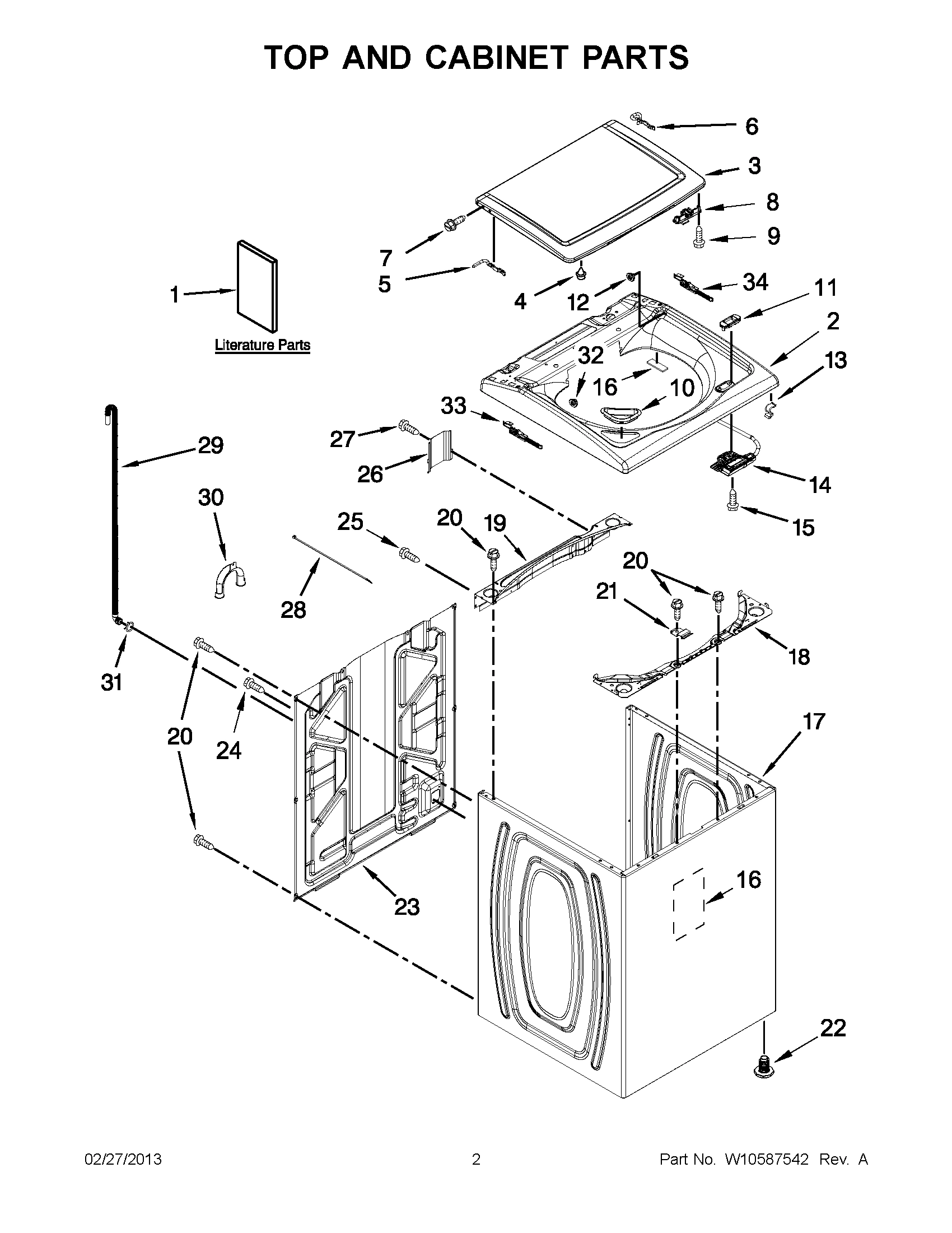 01 - TOP AND CABINET PARTS