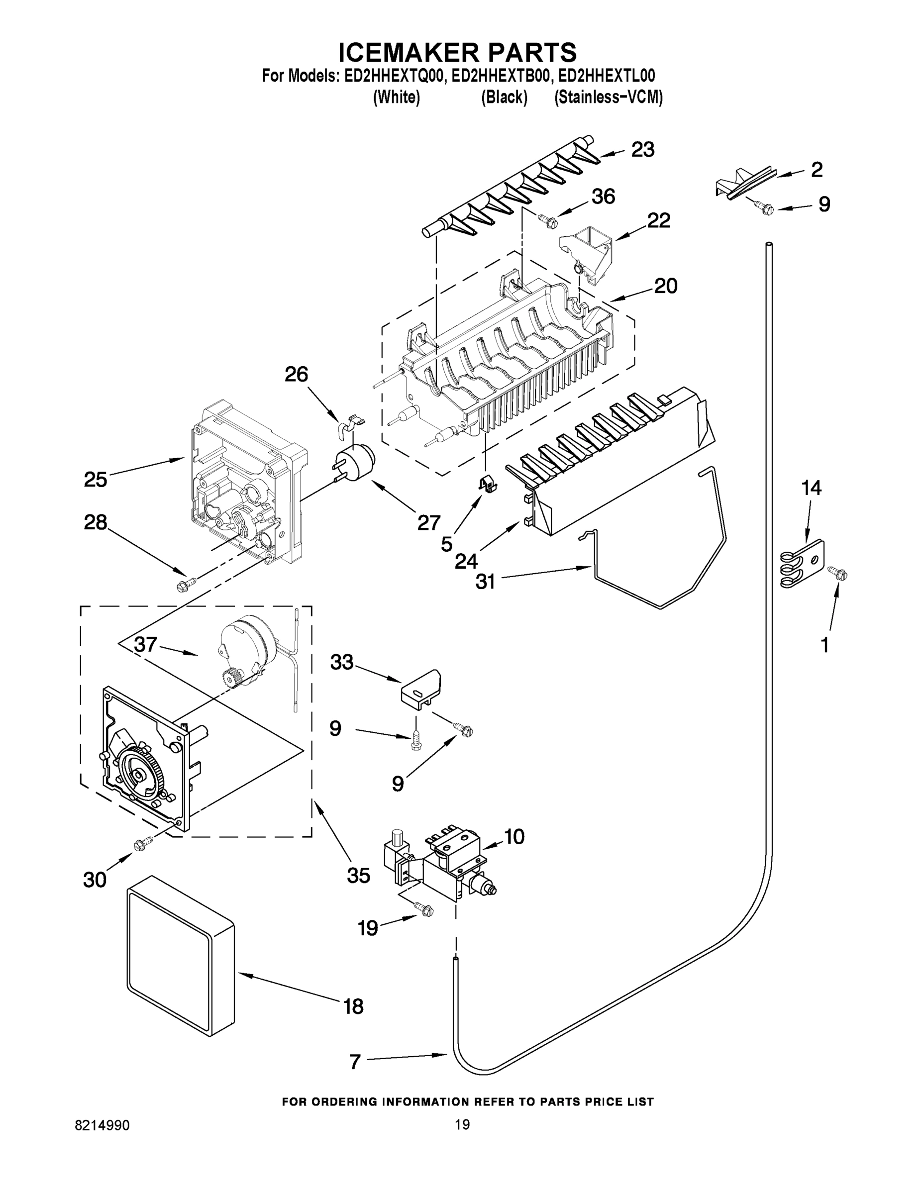 12 - ICEMAKER PARTS