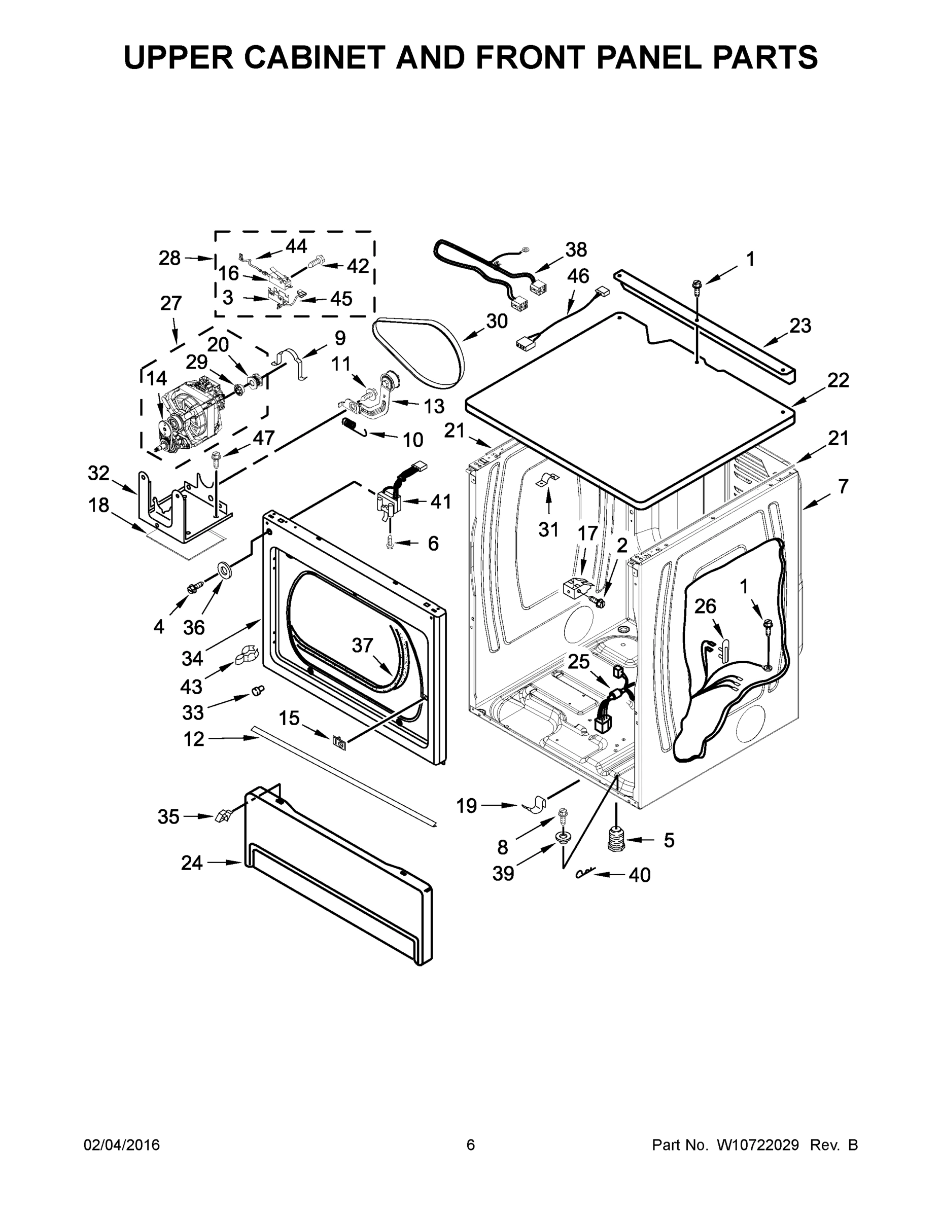 04 - UPPER CABINET AND FRONT PANEL PARTS