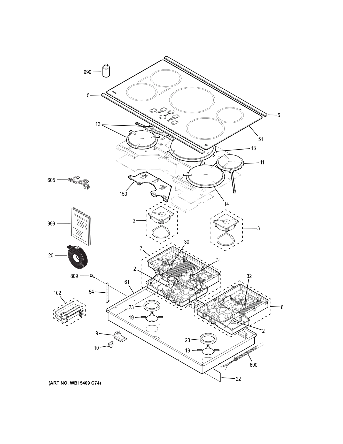 CONTROL PANEL & COOKTOP