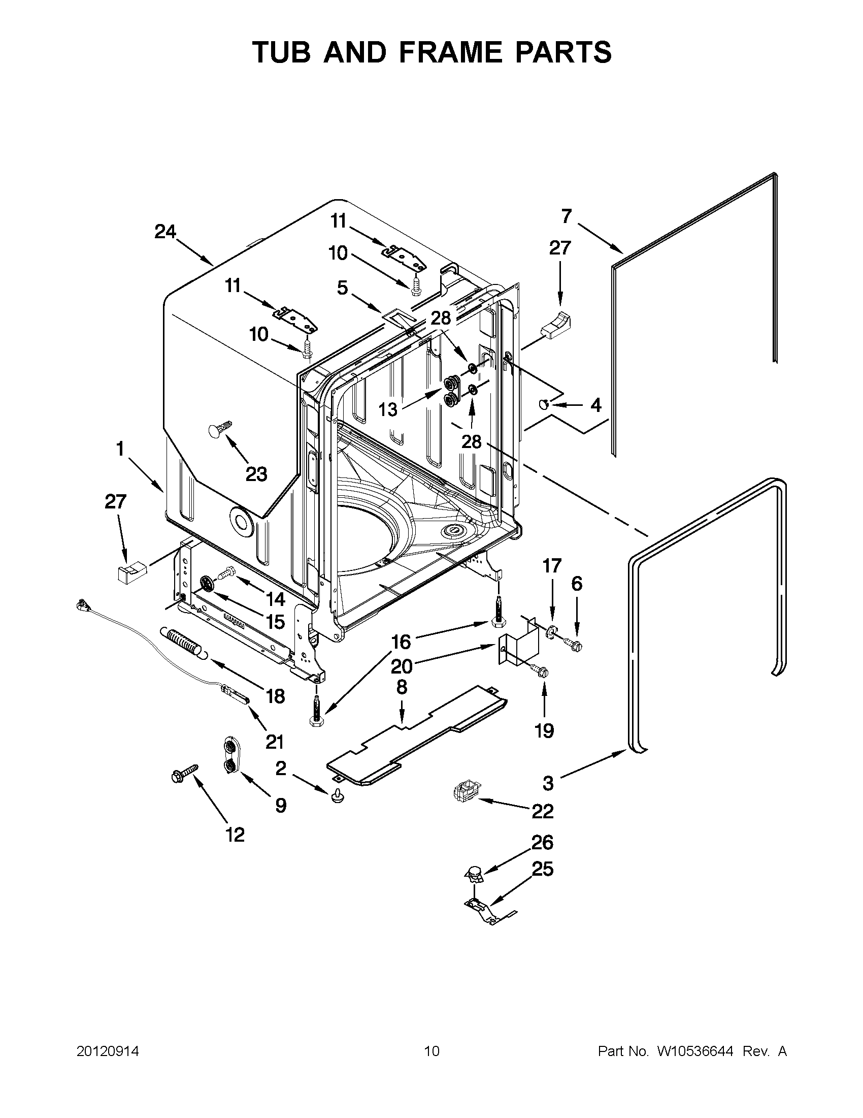 05 - TUB AND FRAME PARTS