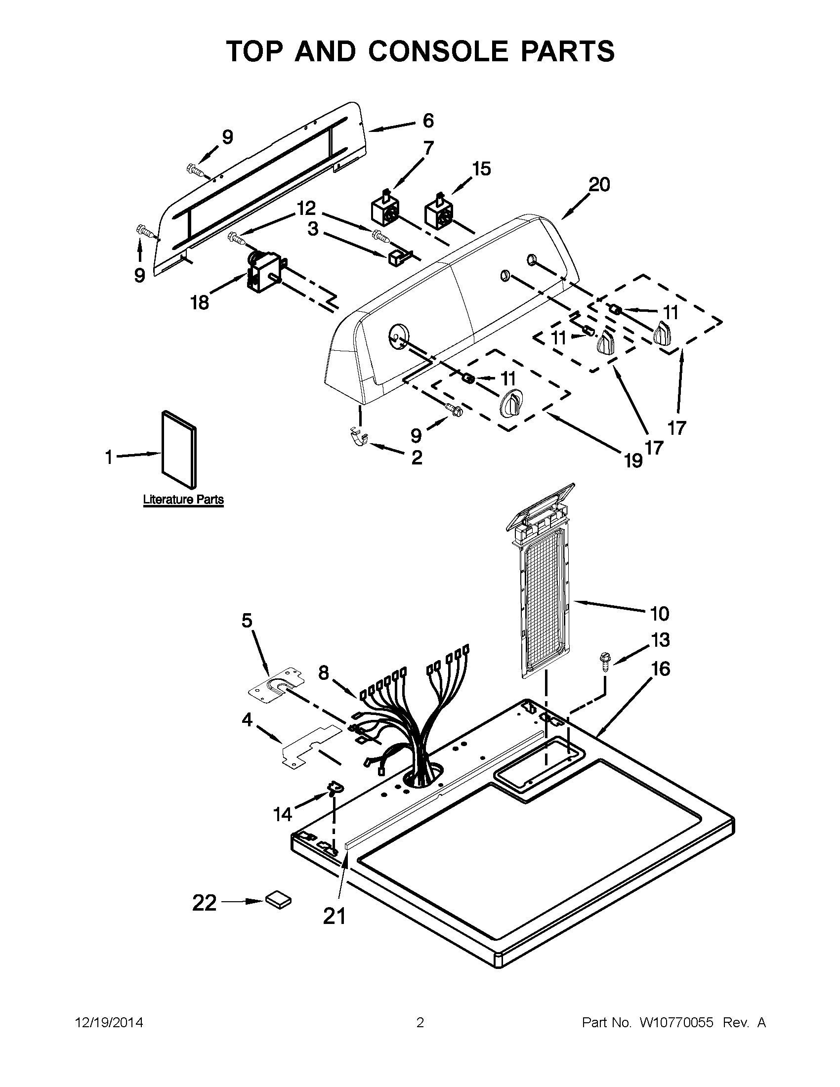 02 - TOP AND CONSOLE PARTS