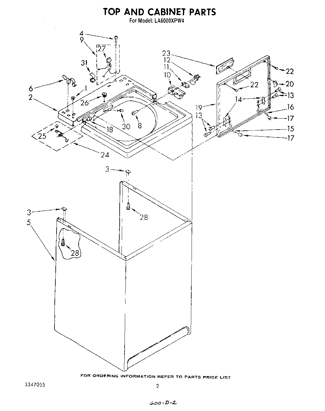 02 - TOP AND CABINET , LITERATURE AND OPTIONAL