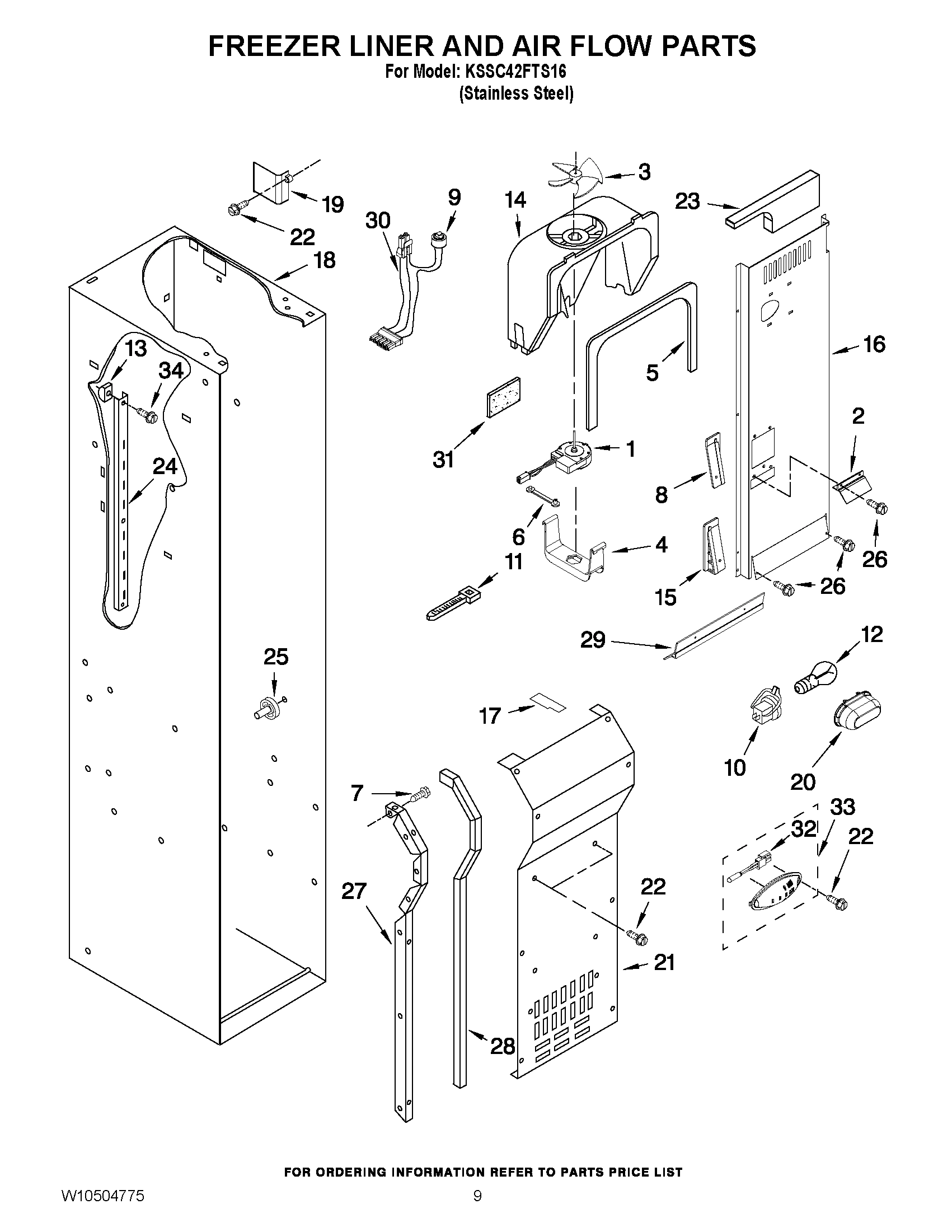 07 - FREEZER LINER AND AIR FLOW PARTS