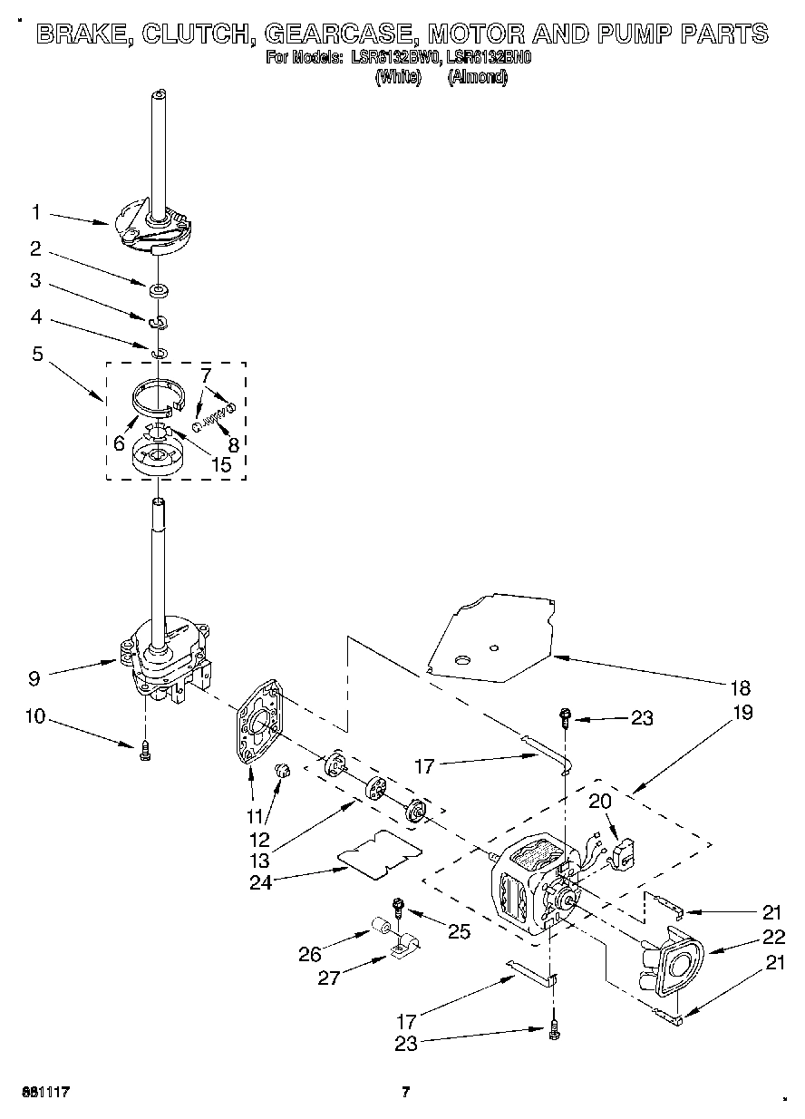 06 - BRAKE, CLUTCH, GEARCASE, MOTOR AND PUMP