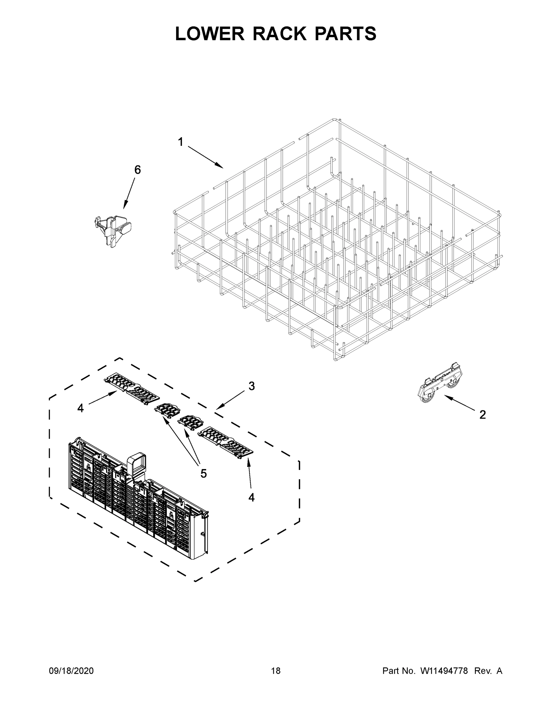 10 - LOWER RACK PARTS