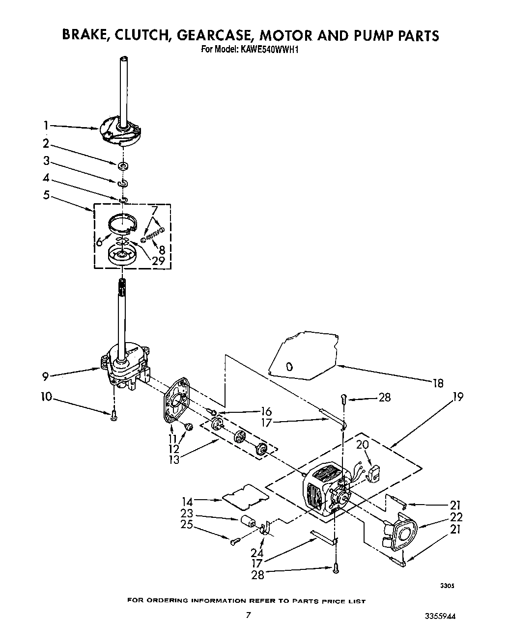 05 - BRAKE, CLUTCH, GEARCASE, MOTOR & PUMP
