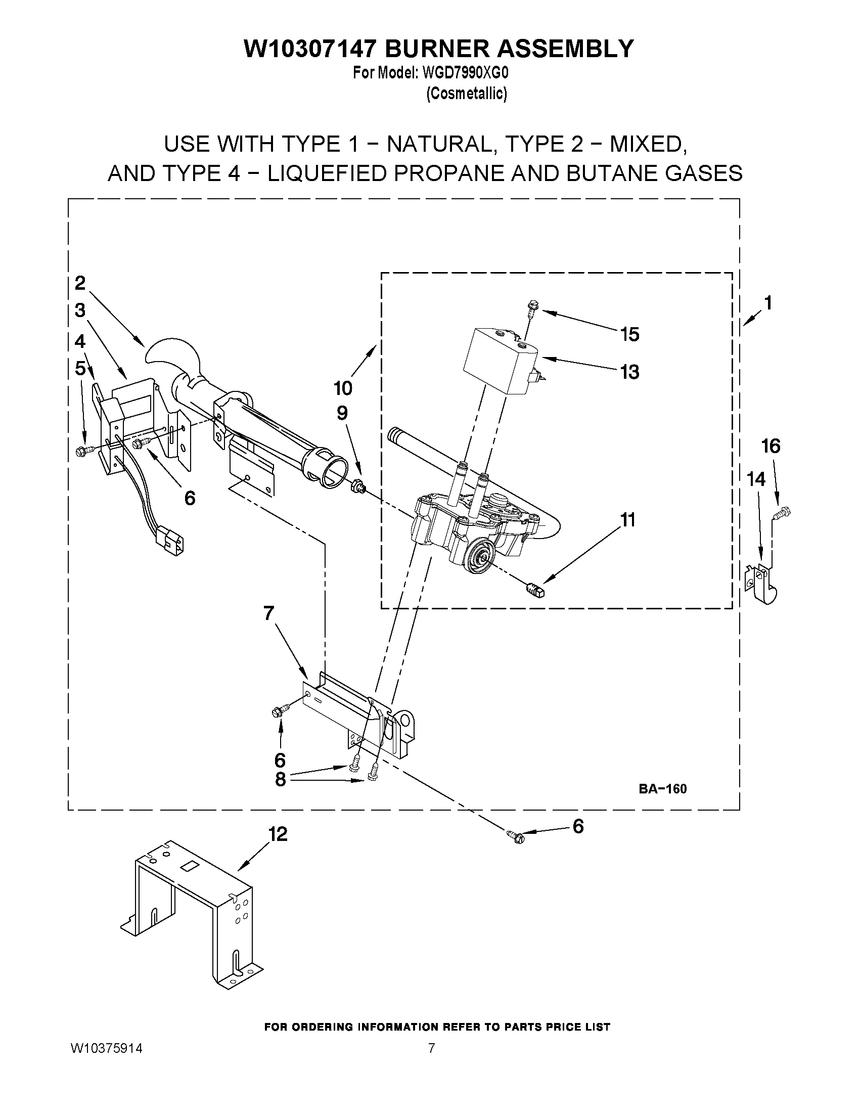 04 - W10307147 BURNER ASSEMBLY