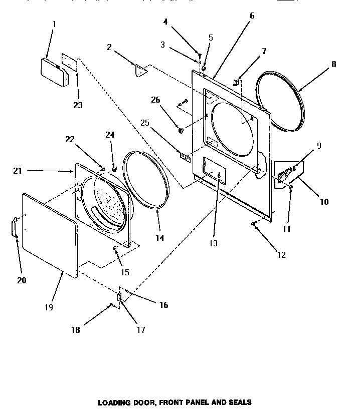 12 - LOADING DOOR, FRONT PANEL & SEALS