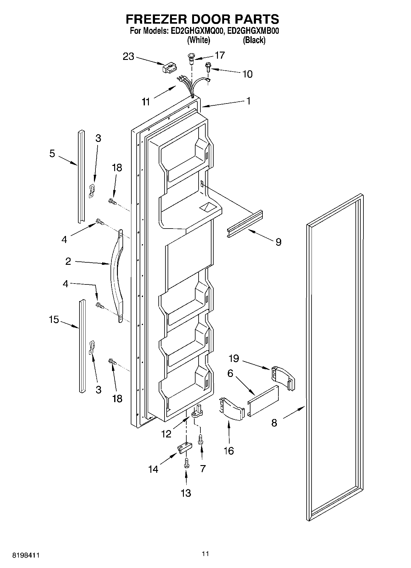 07 - FREEZER DOOR PARTS