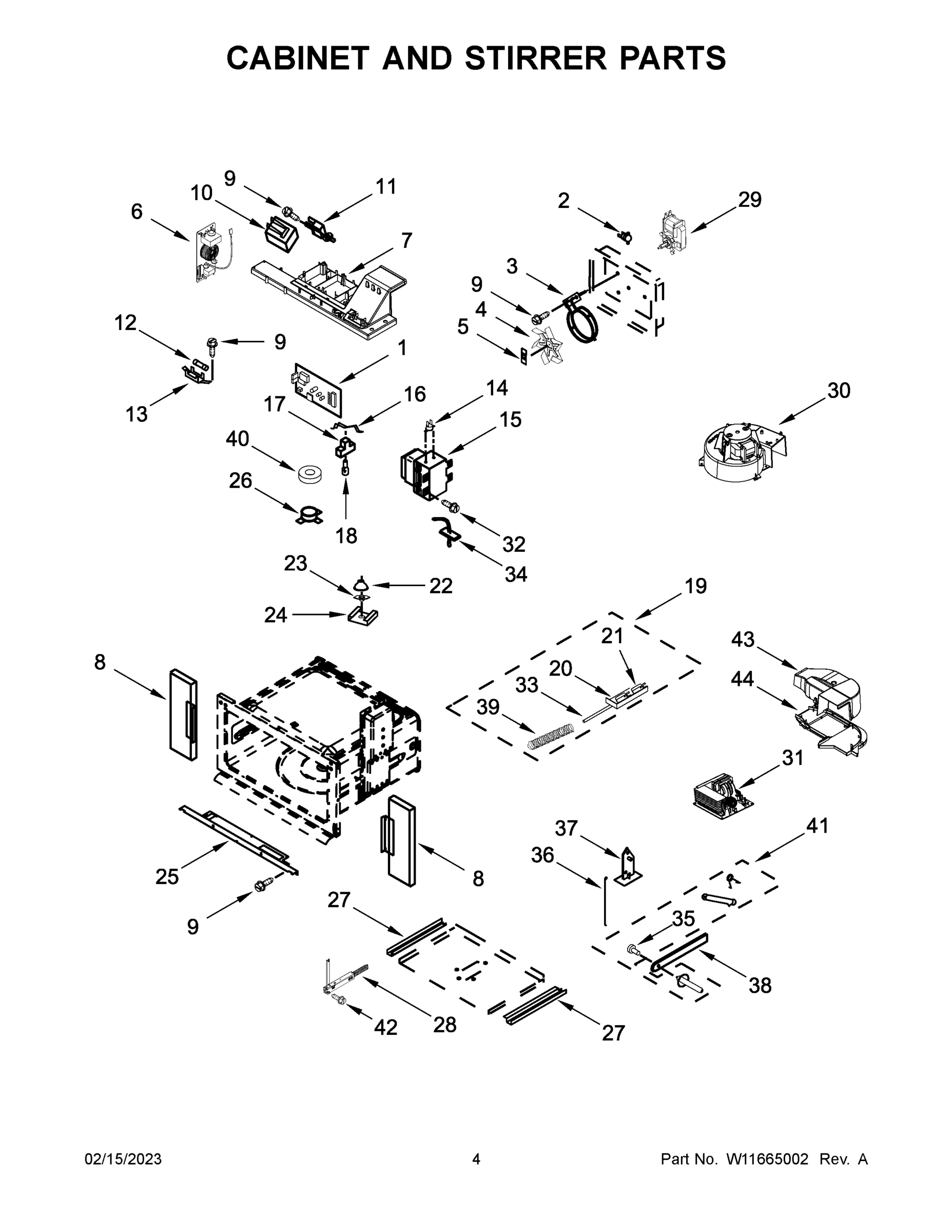 03 - CABINET AND STIRRER PARTS