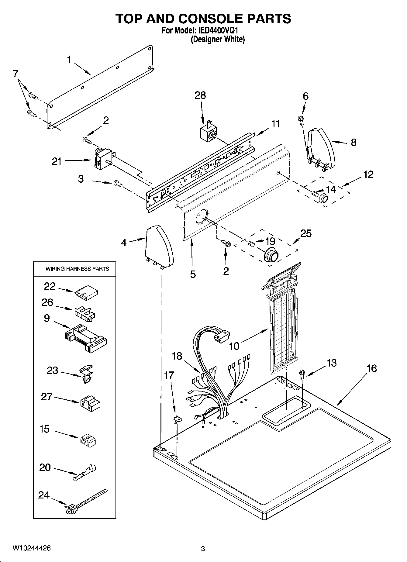 02 - TOP AND CONSOLE PARTS
