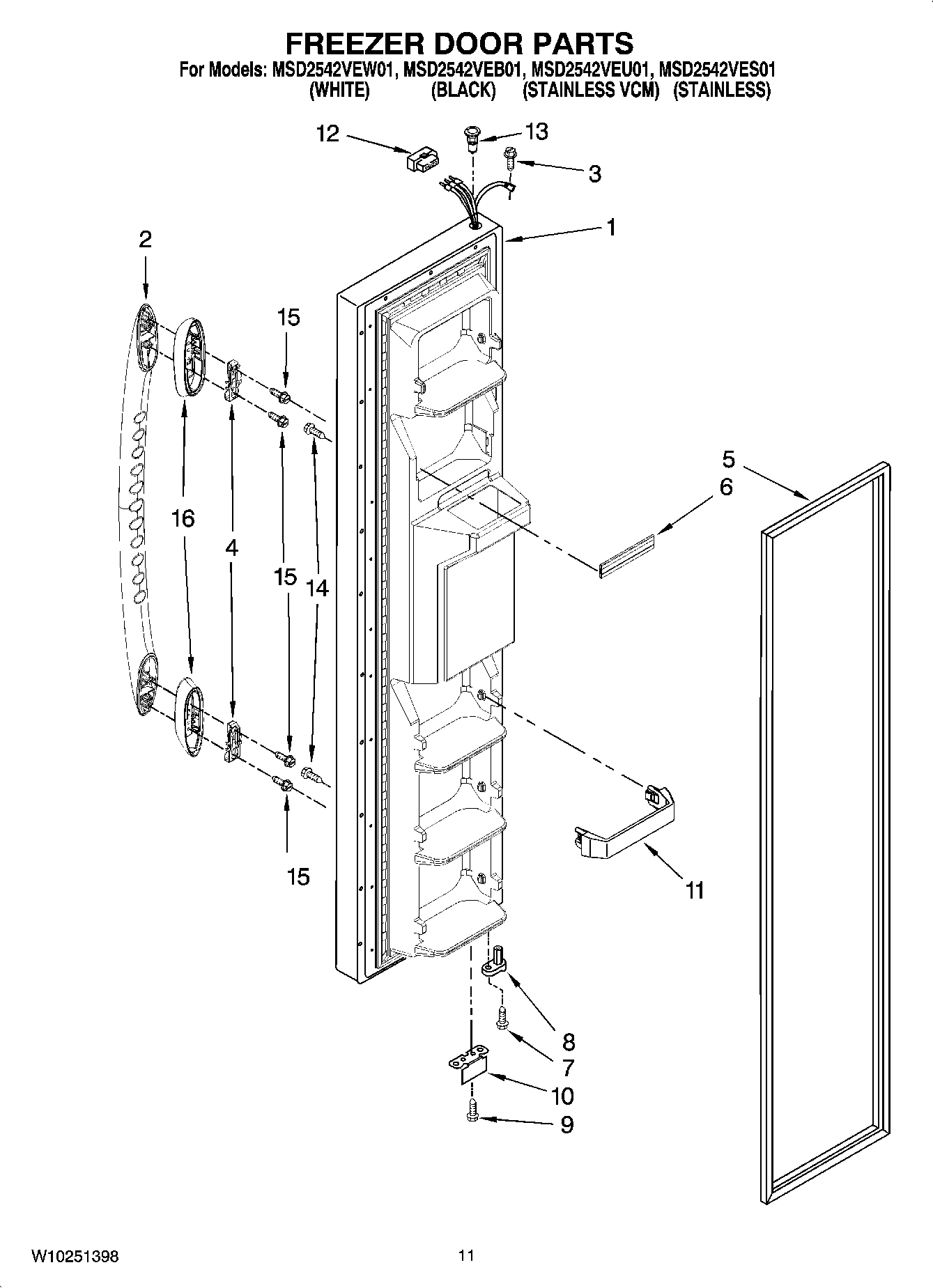07 - FREEZER DOOR PARTS