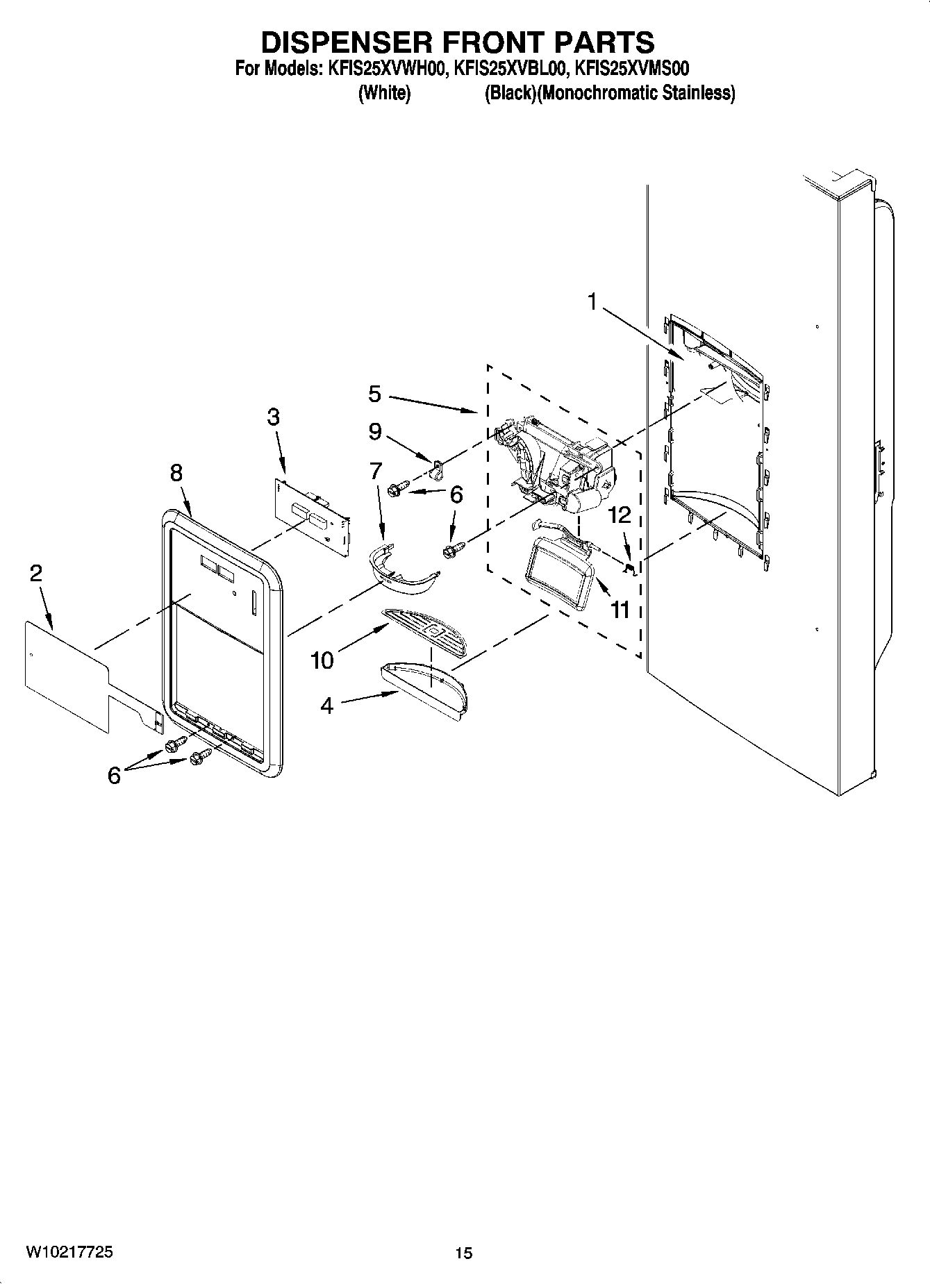 08 - DISPENSER FRONT PARTS