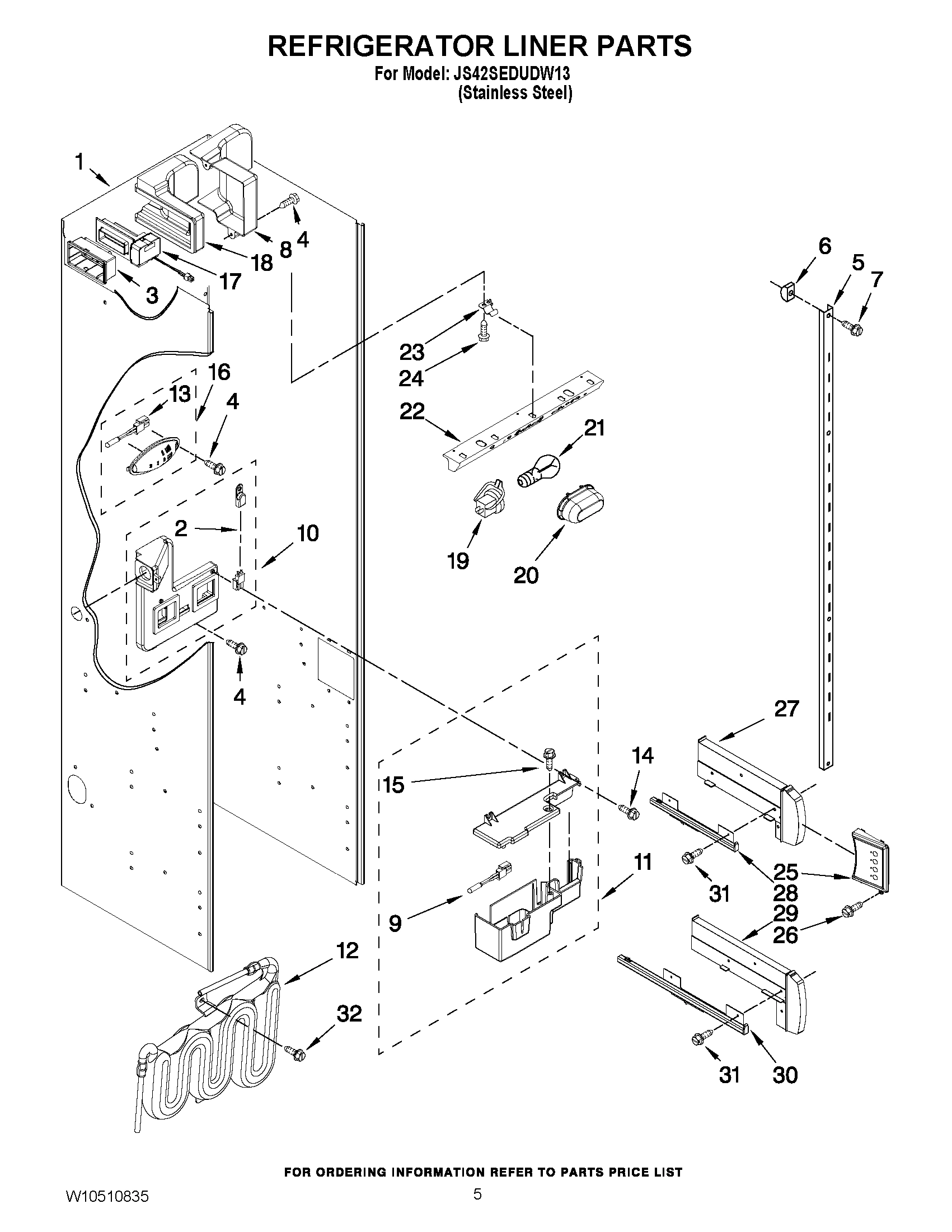 04 - REFRIGERATOR LINER PARTS