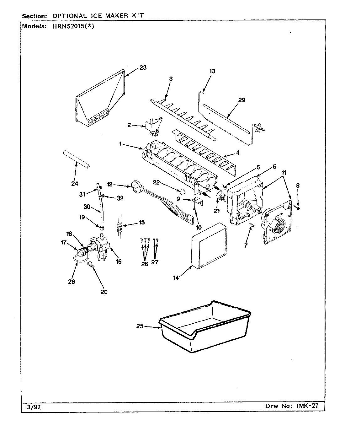 05 - OPTIONAL ICE MAKER KIT