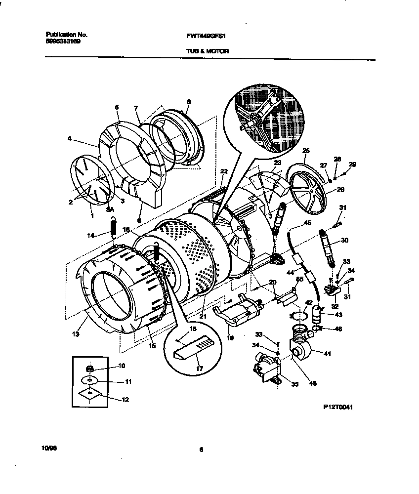 04 - P12T0041 WSHR TUB,MOTOR