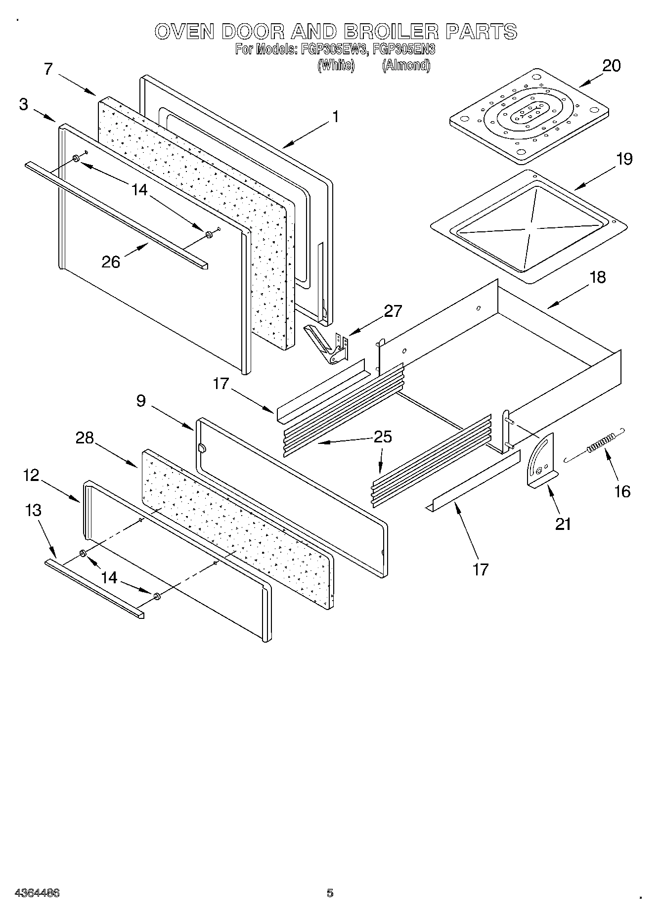 03 - OVEN DOOR AND BROILER