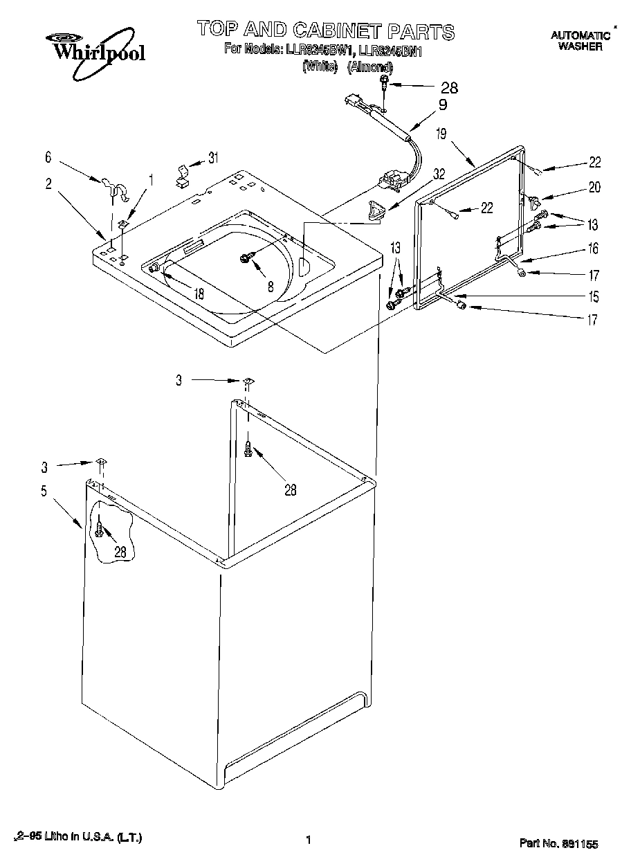 01 - TOP AND CABINET, LIT/OPTIONAL