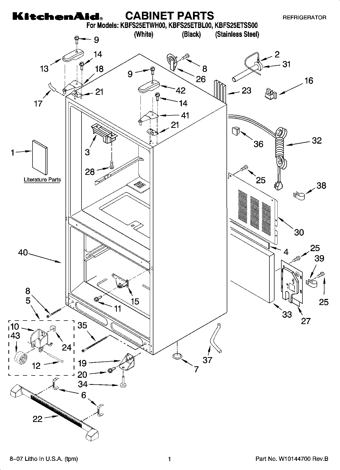 01 - CABINET PARTS