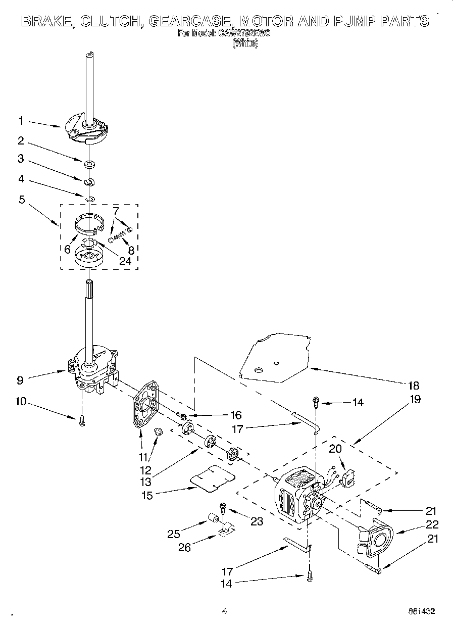 03 - BRAKE, CLUTCH, GEARCASE, MOTOR AND