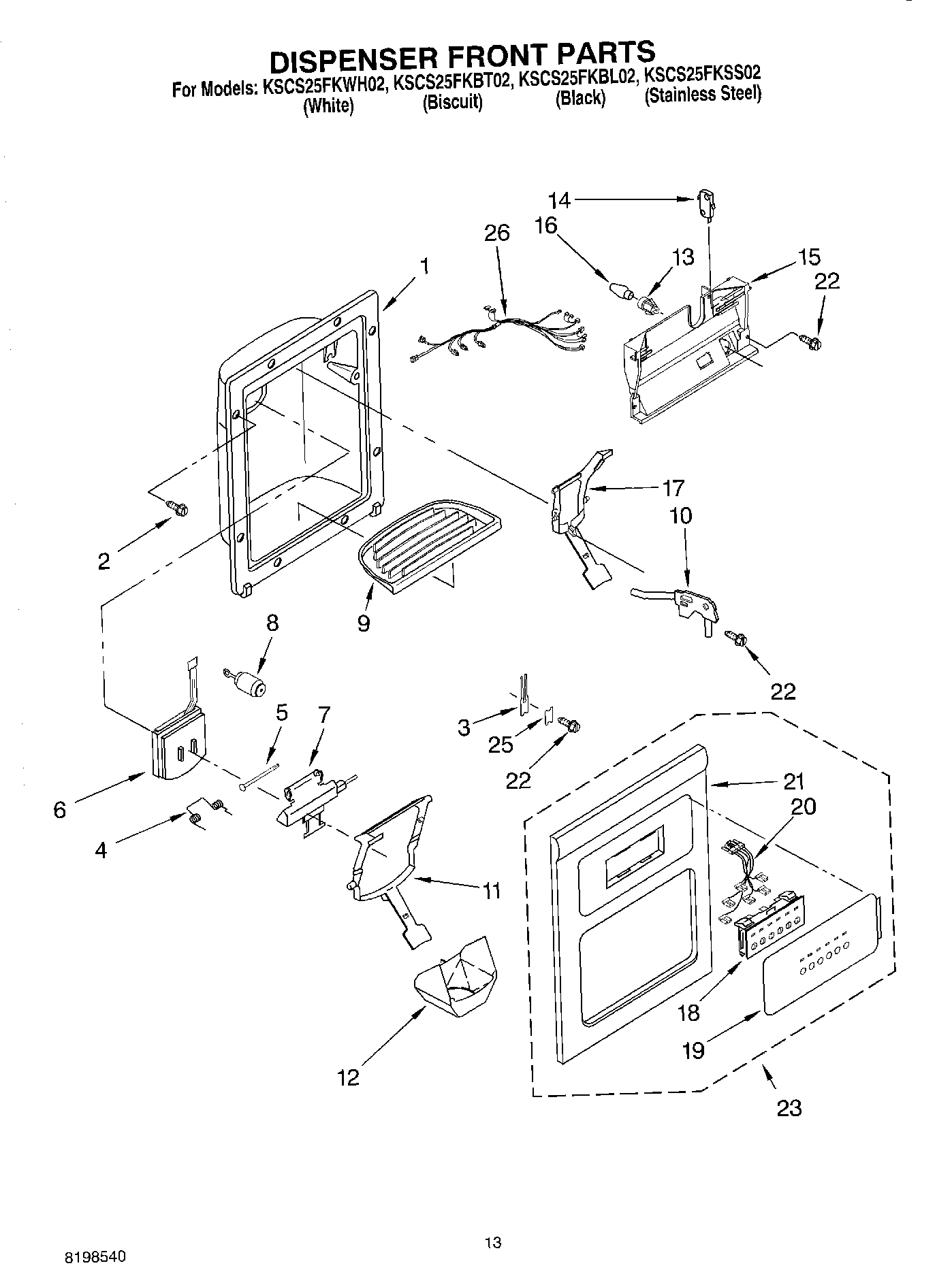 08 - DISPENSER FRONT PARTS