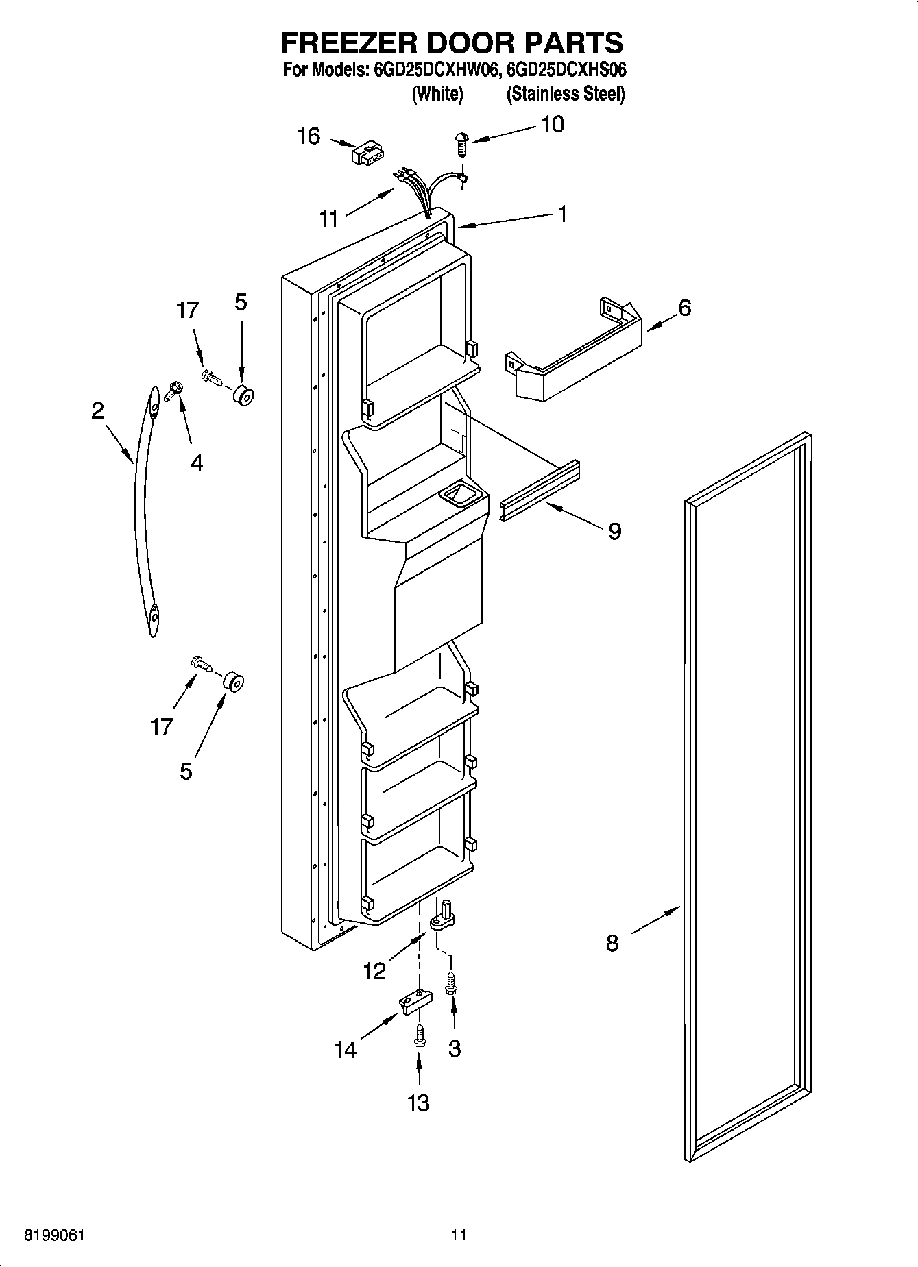 07 - FREEZER DOOR PARTS