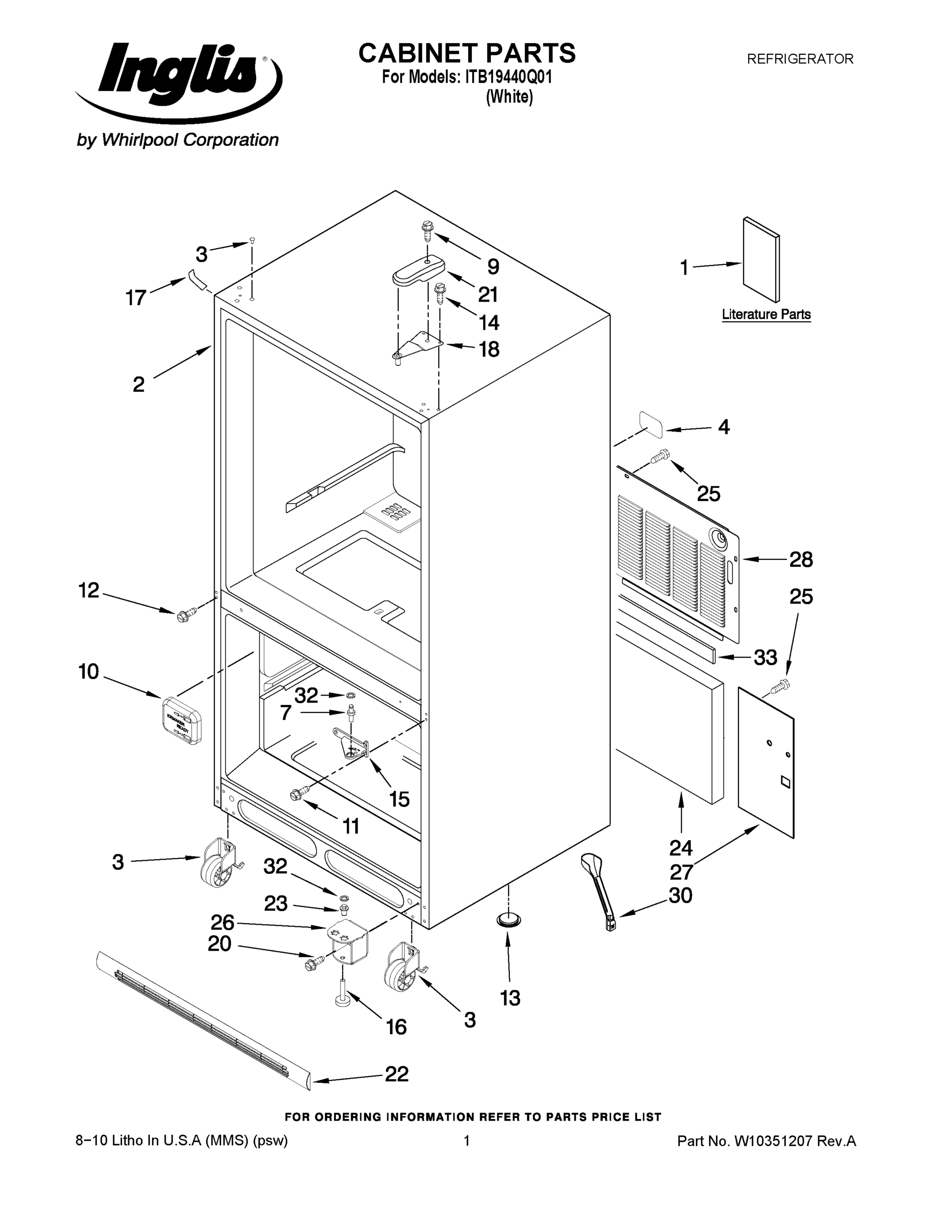 01 - CABINET PARTS