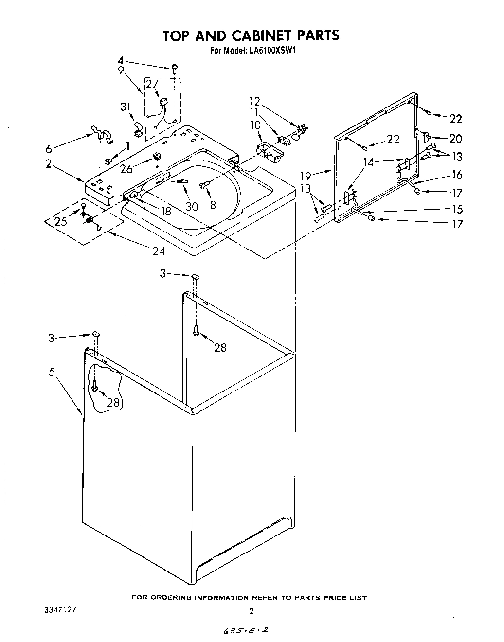 02 - TOP AND CABINET , LITERATURE AND OPTIONAL