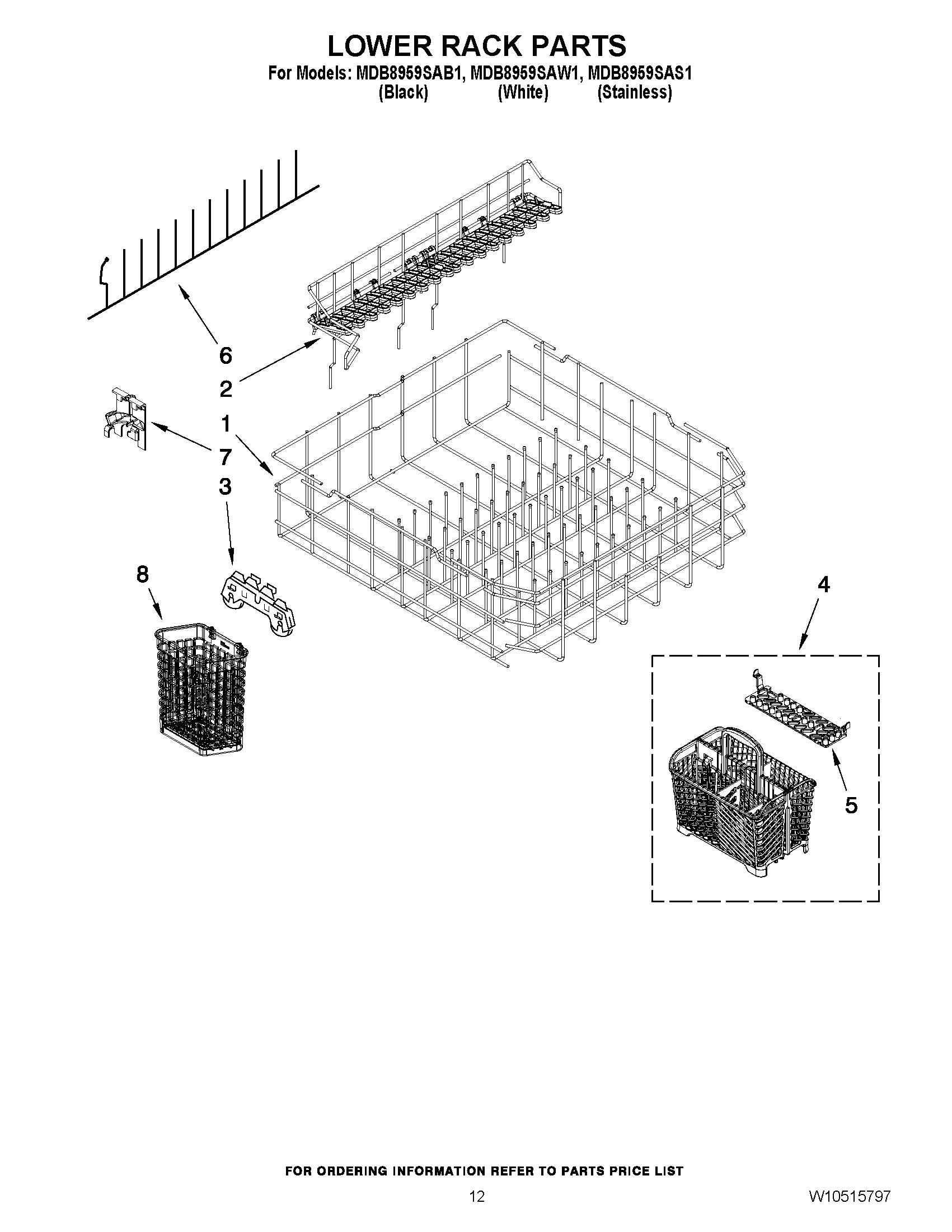 10 - LOWER RACK PARTS