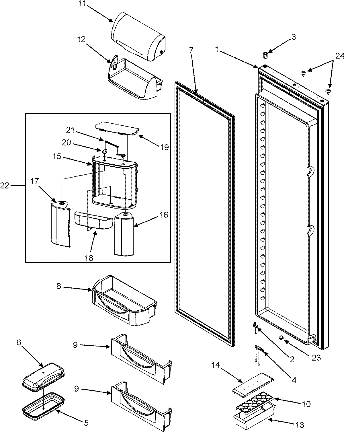 13 - REFRIGERATOR DOOR